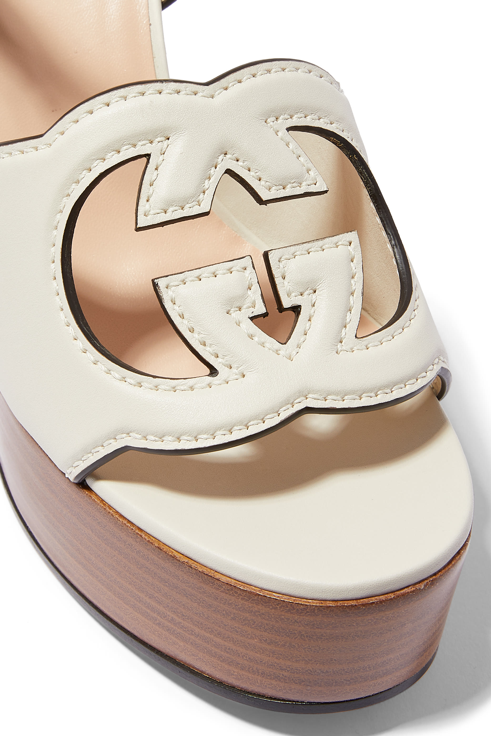 Cut-Out 120 Interlocking G Platform Sandals