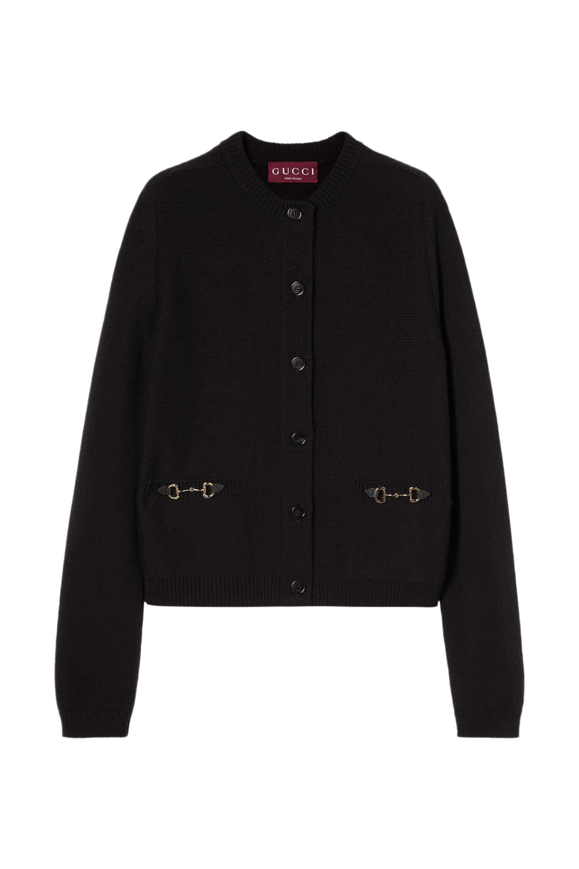  Wool Cashmere Cardigan with Horsebit 