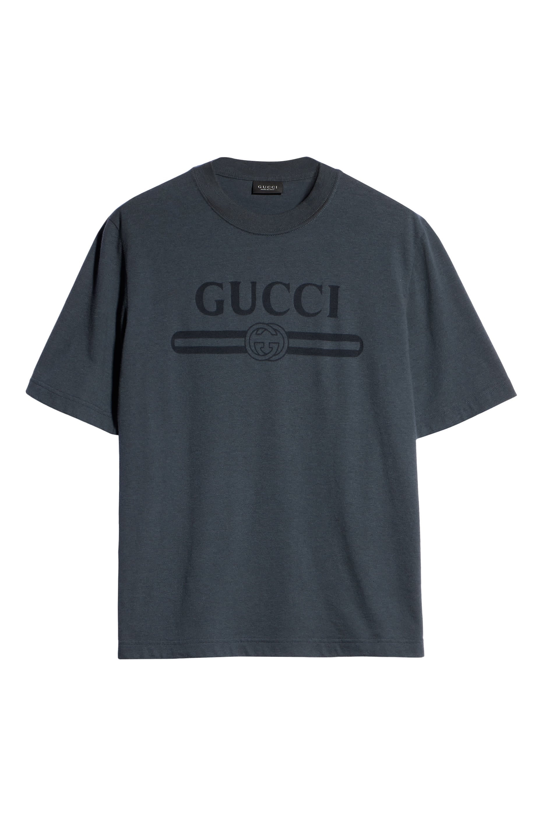 Cotton Jersey T-Shirt with Devor&eacute; Detail