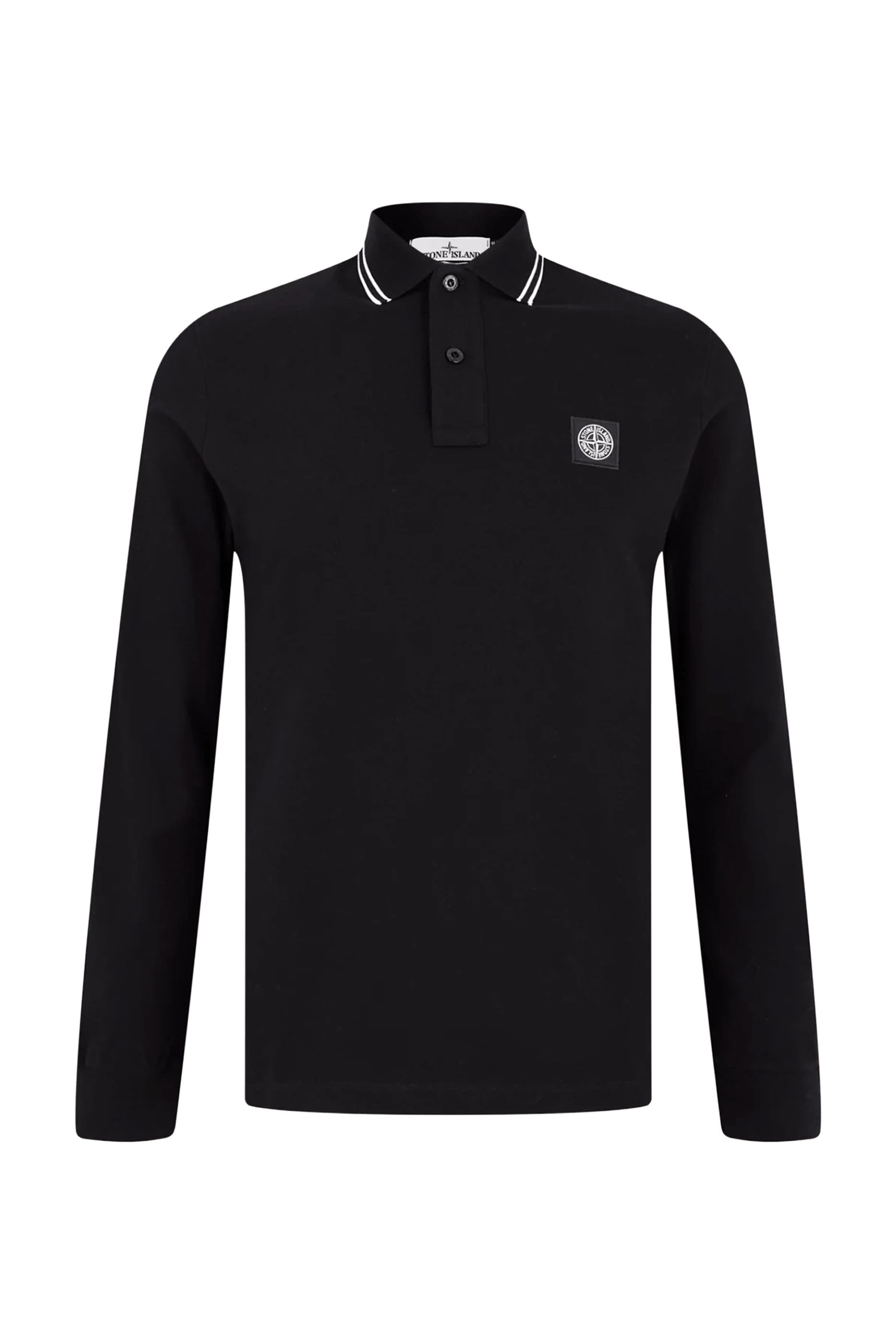 Logo Patch Long Sleeves Polo Shirt