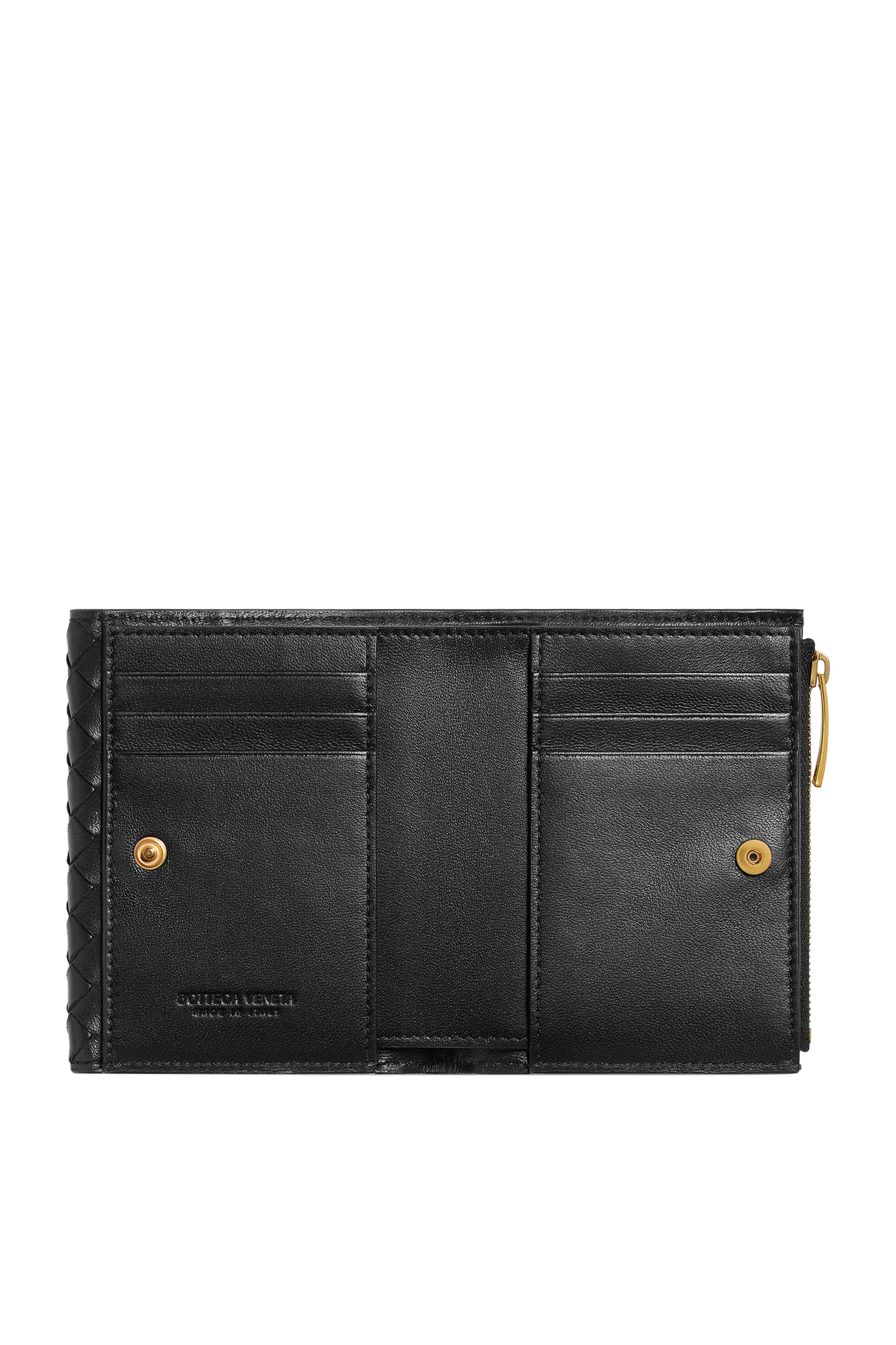 Intrecciato Piccolo Small Bi-Fold Zipped Wallet