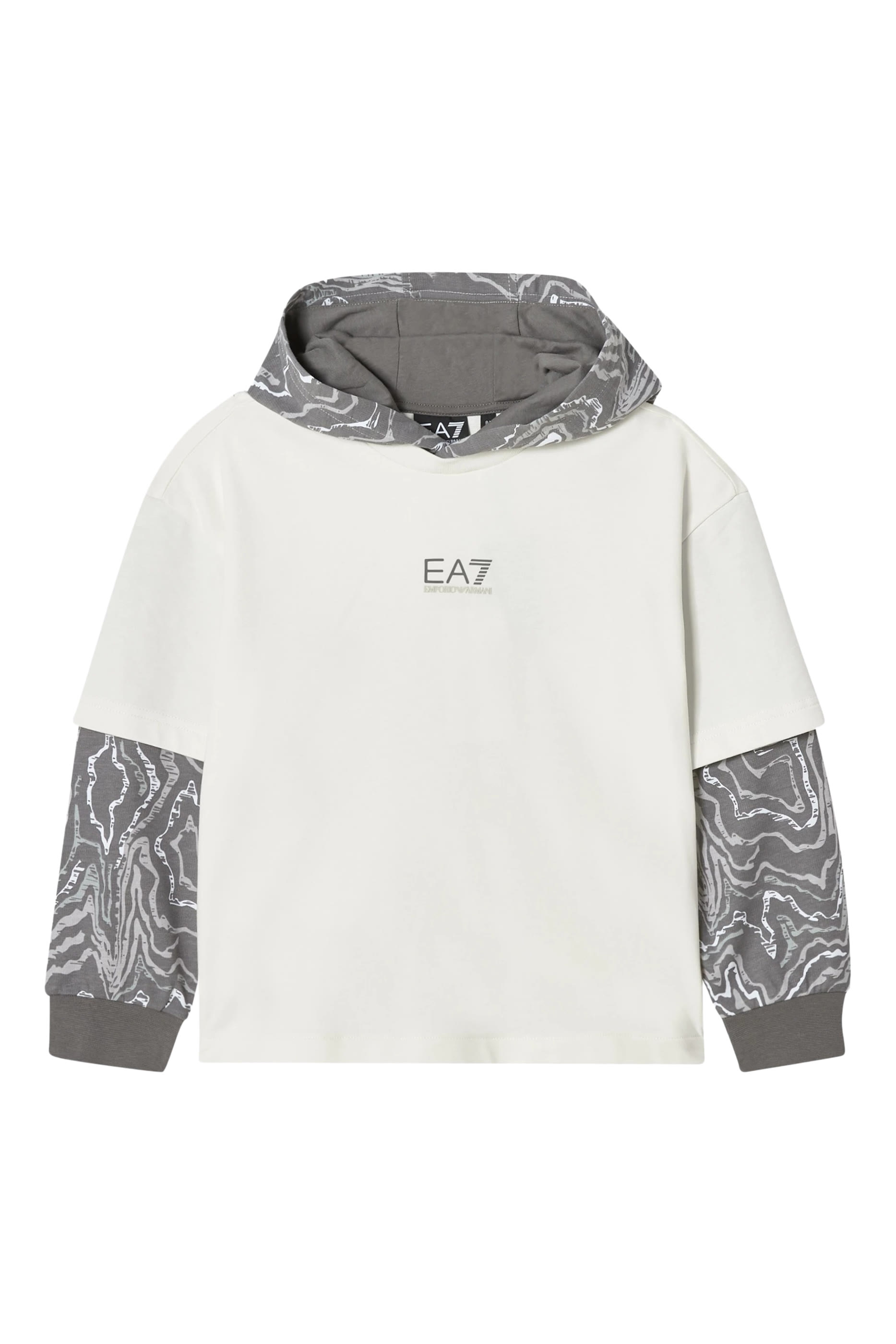 Kids EA7 Logo Hoodie
