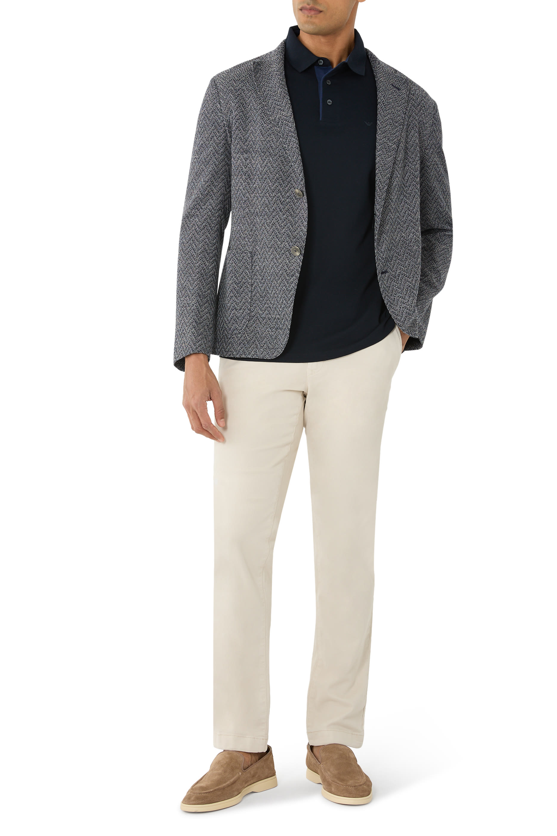 Micro Eagle Stretch Piqué Polo Shirt