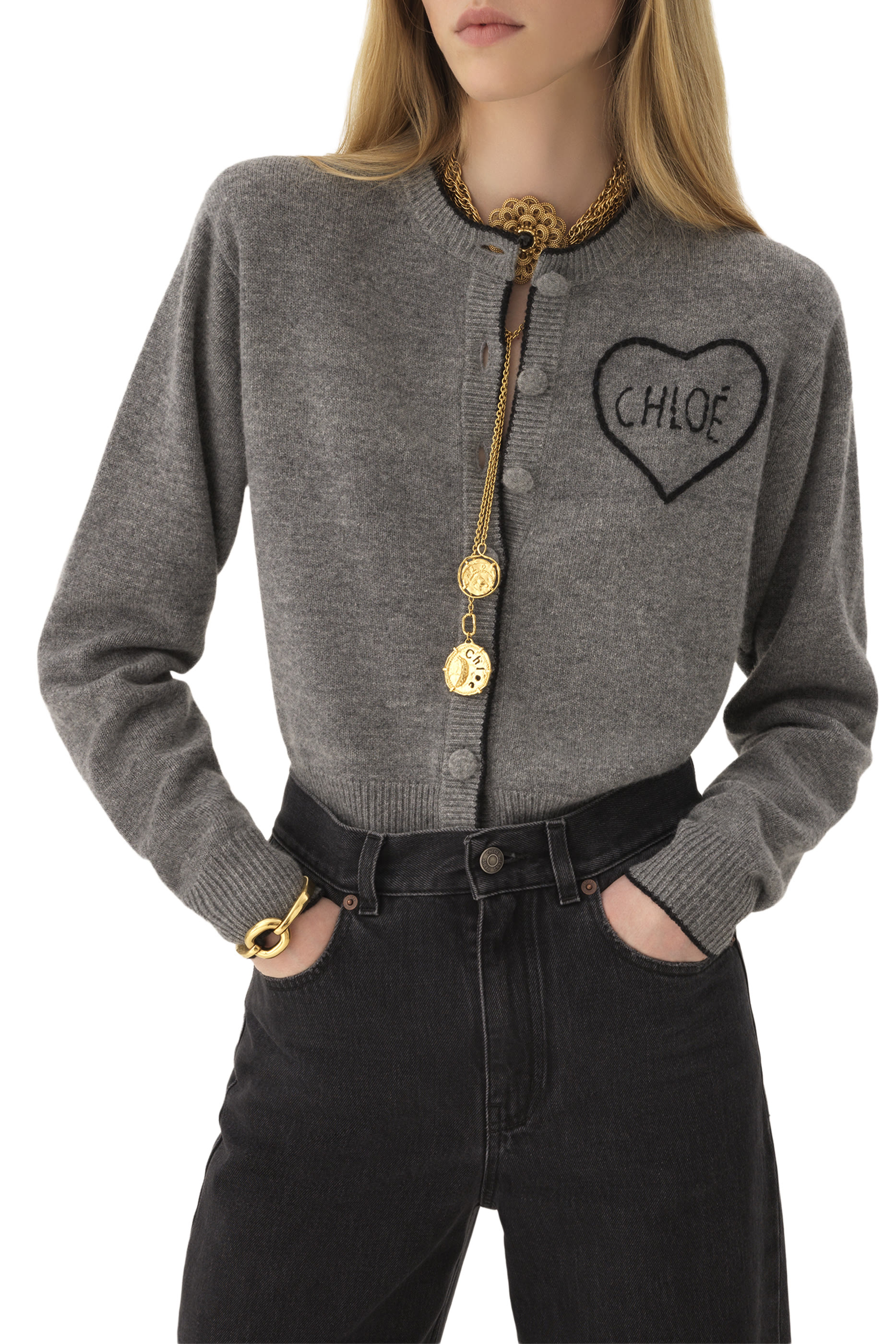  Fitted Logo Cardigan