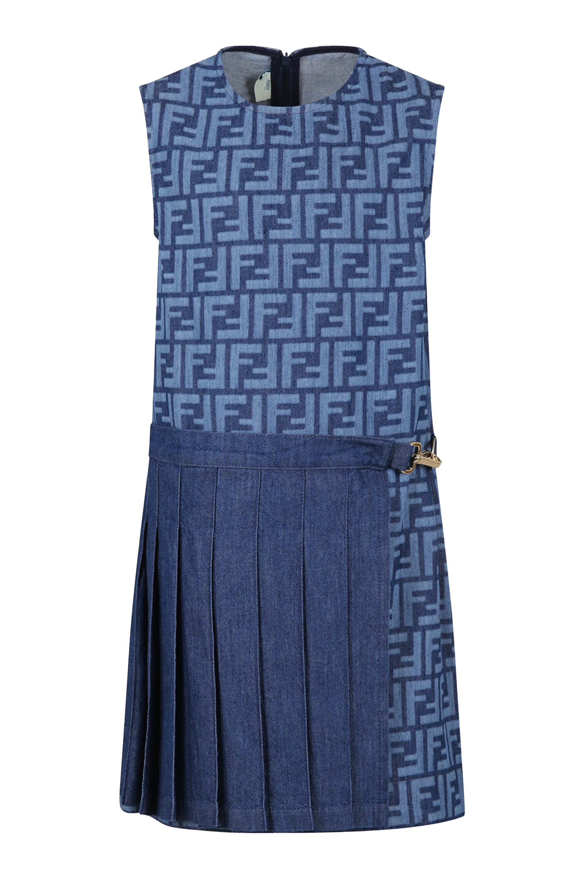 Kids FF Logo Print Dress