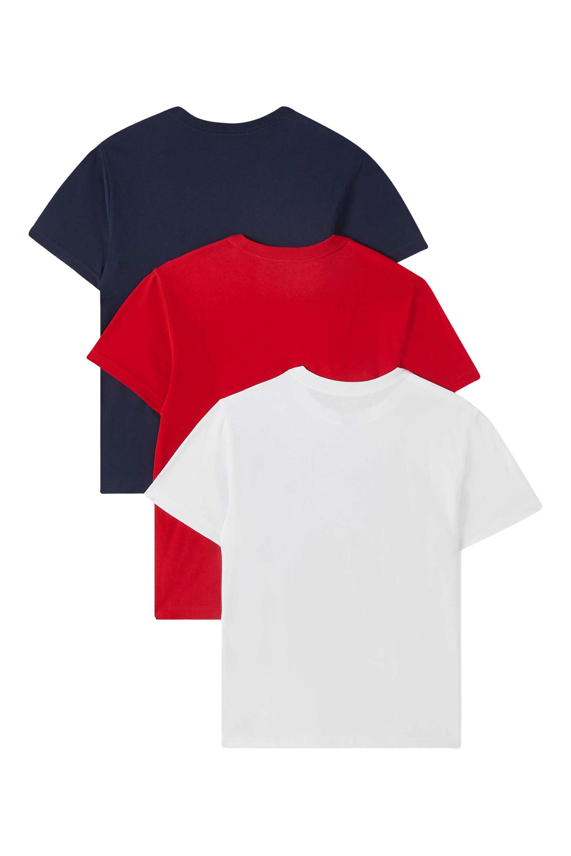 Kids Cotton Jersey Crewneck T-Shirt, Set of 3