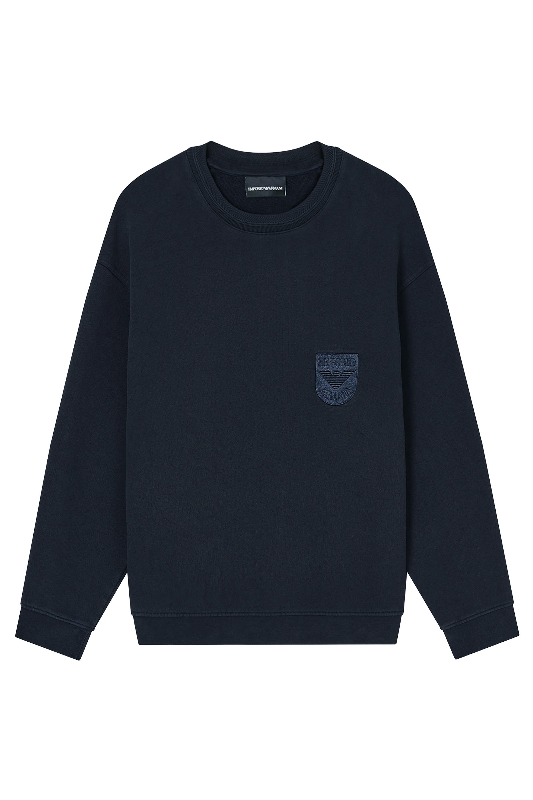 Shield Embroidery French Terry Jersey Sweatshirt