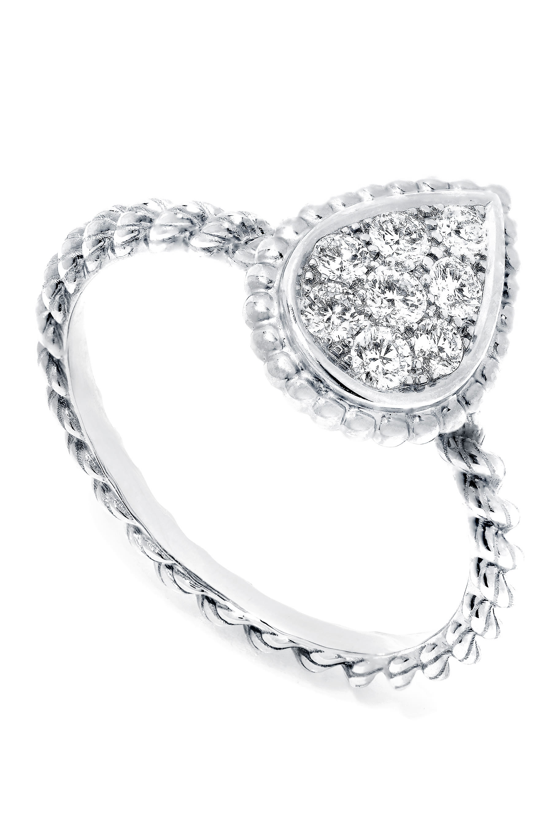Serpent Boh&egrave;me Small Ring, 18k White Gold & Diamonds