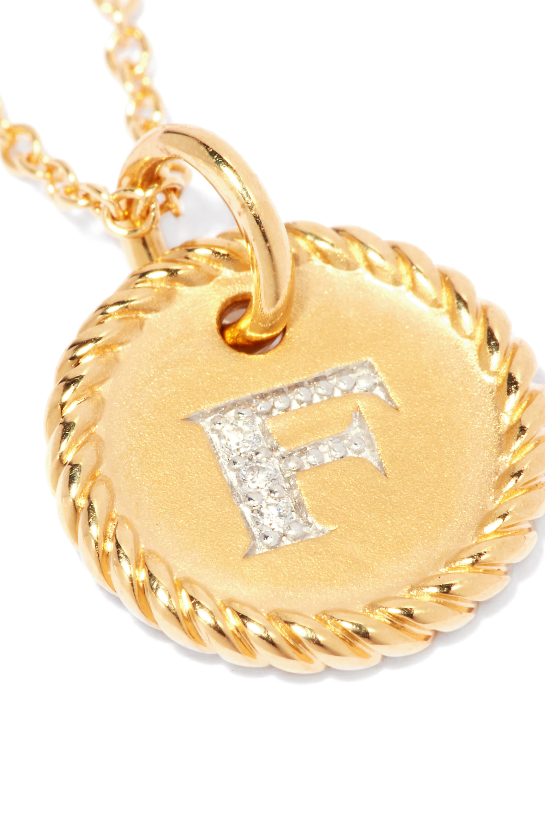 F Initial Charm Necklace