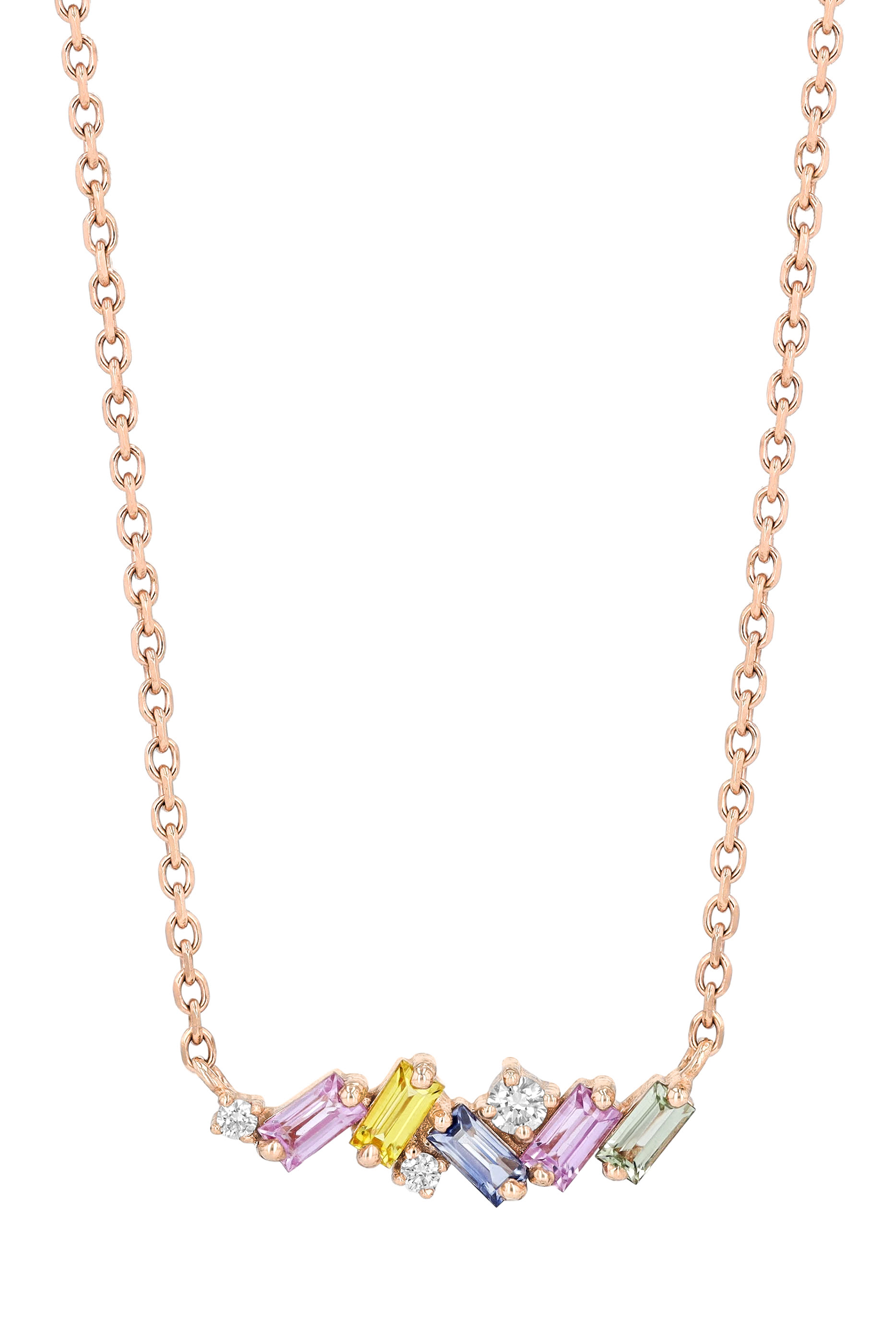 Multi-color Fireworks Sapphire Necklace