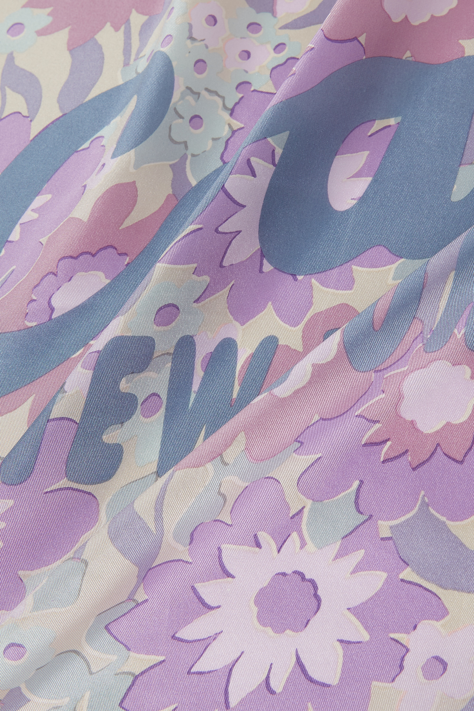 Laurel Floral Square Scarf in Silk