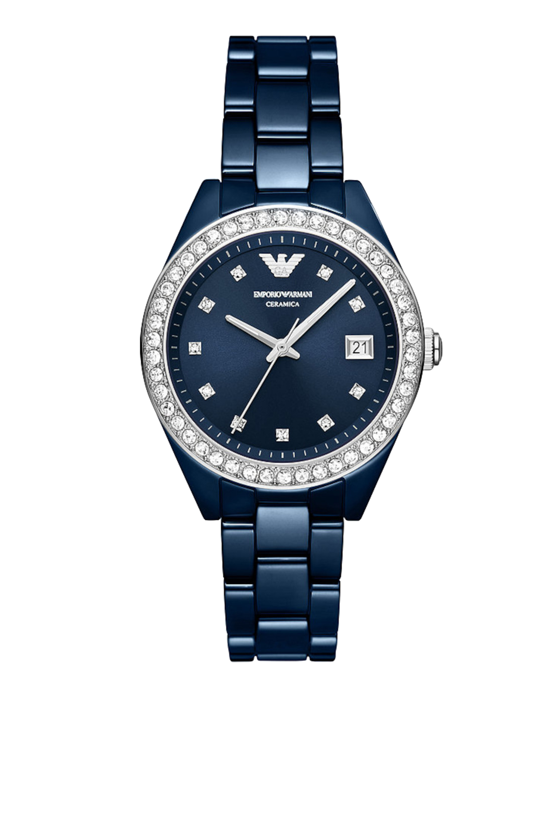 Three-Hand Date Ceramic Watch, 36mm