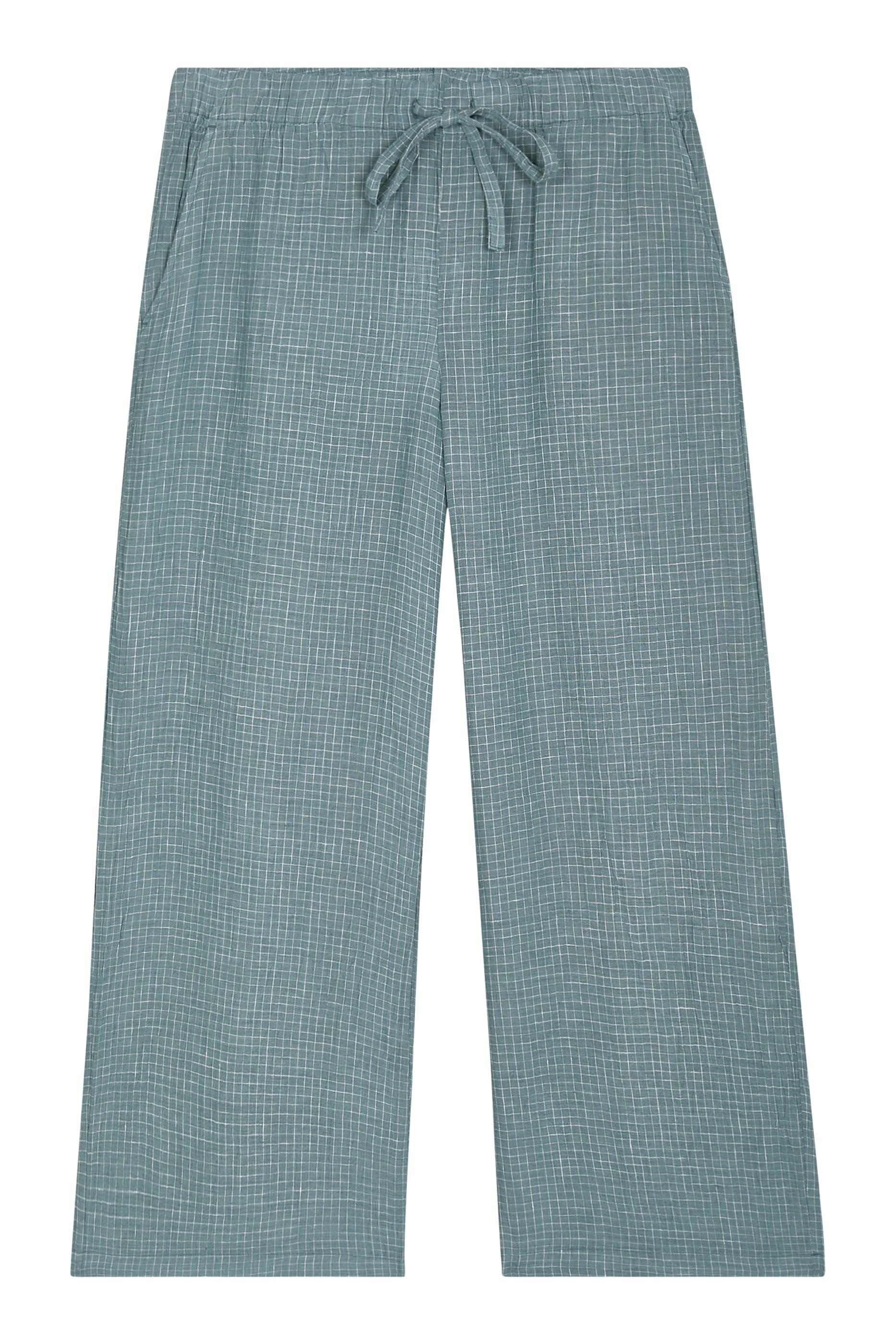Grid Wide-Leg Pants