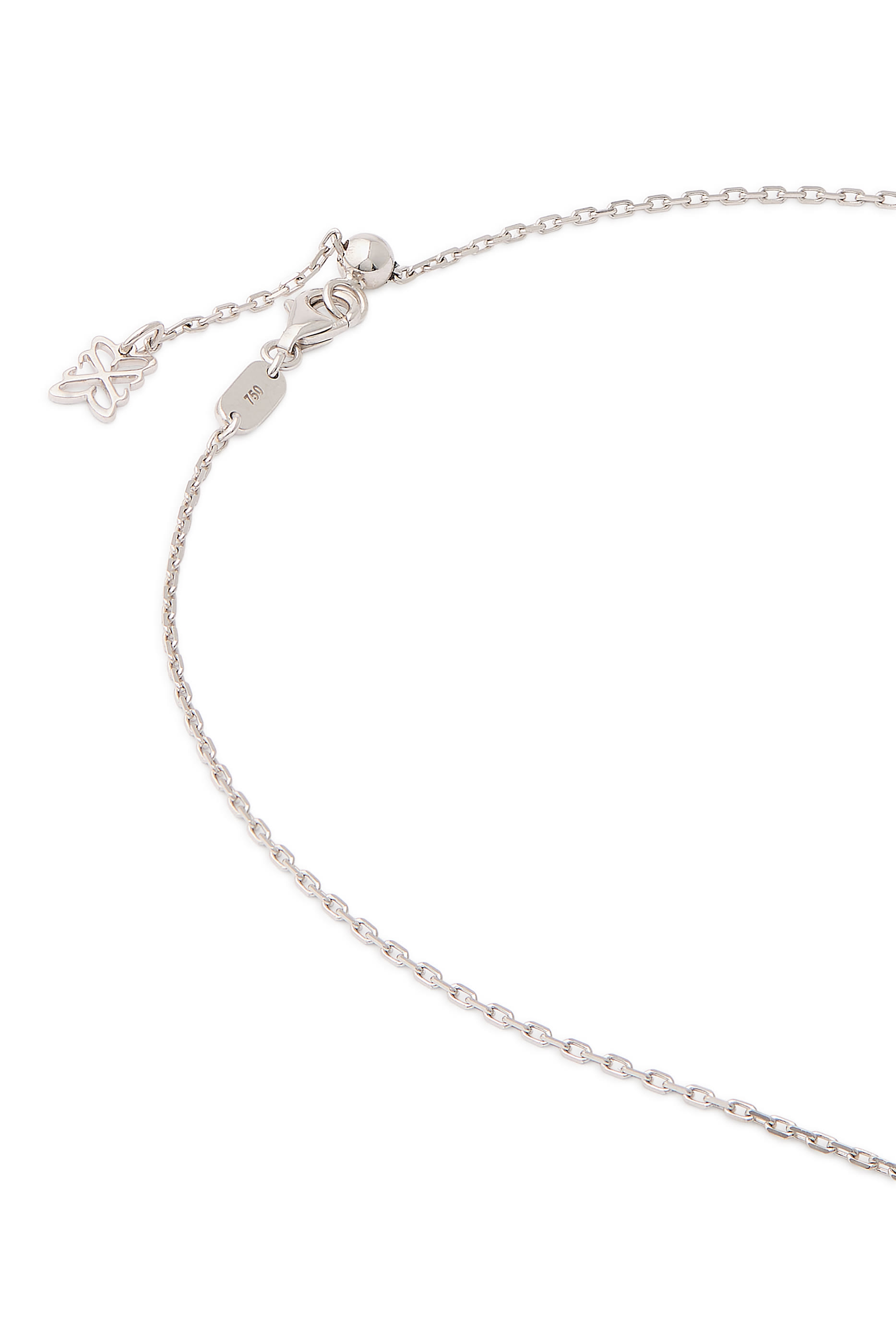 Coffee Necklace, 18k White Gold & Diamonds