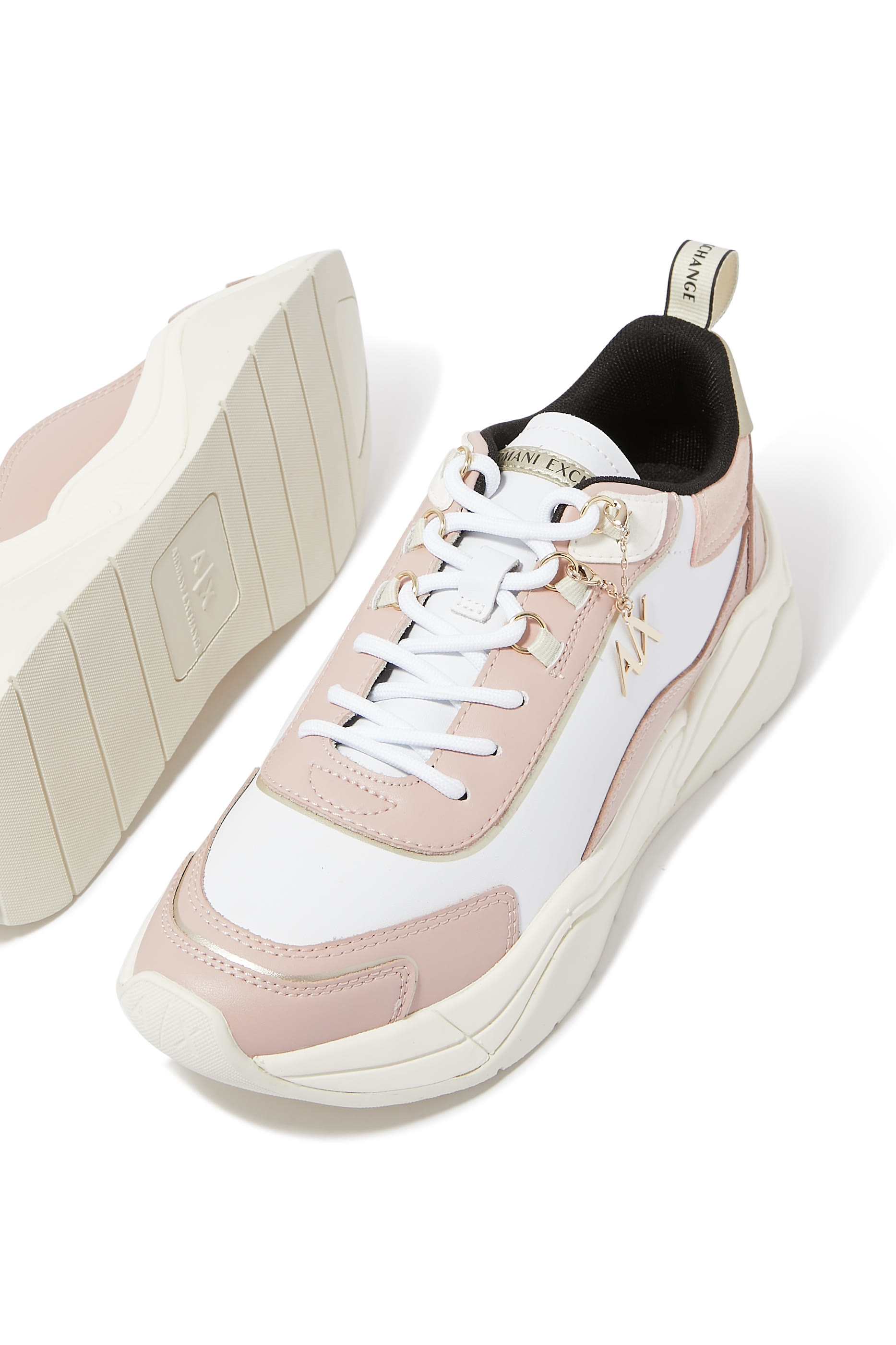 Chain Detail Leather Sneakers