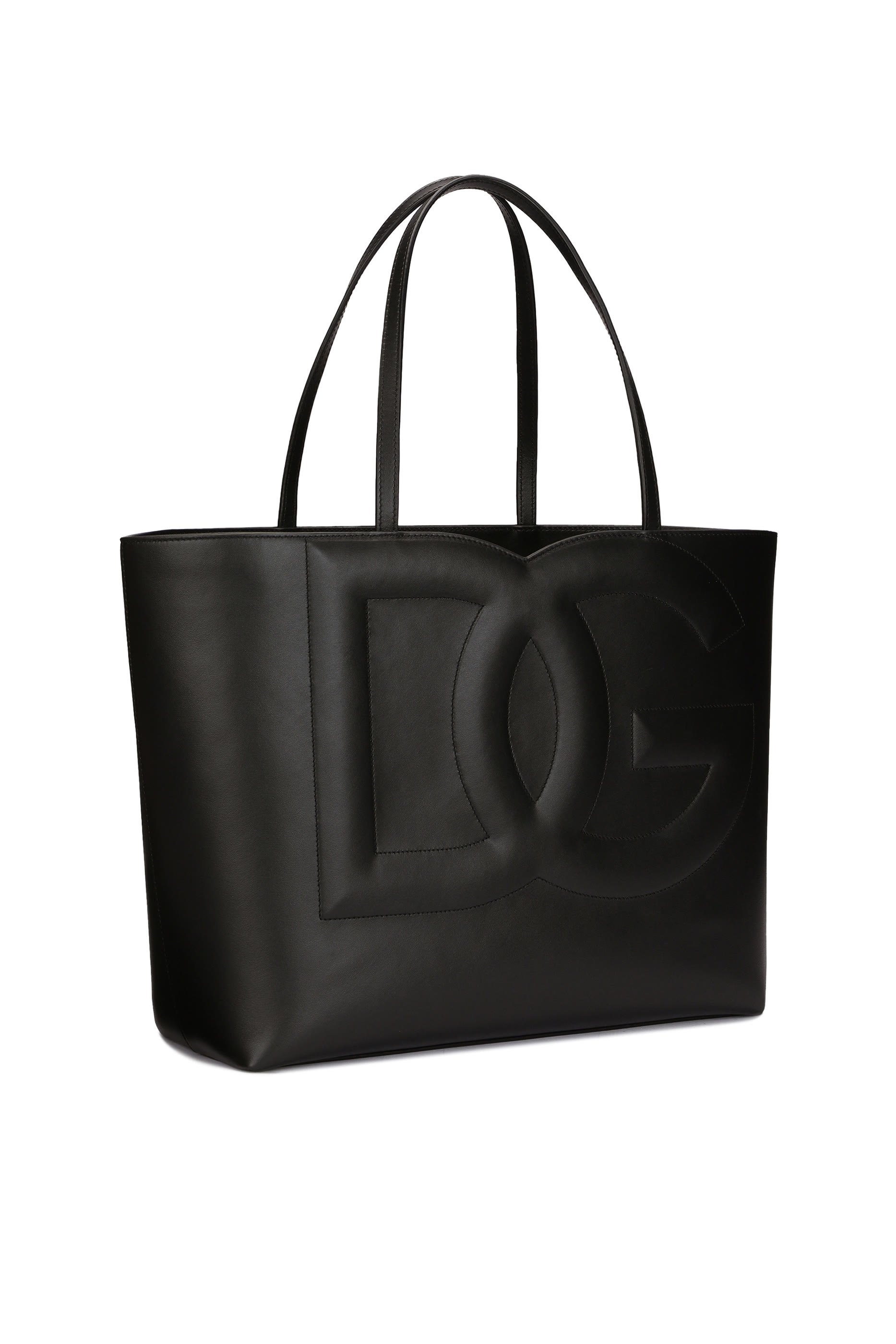 Medium Calfskin DG Logo Shopper