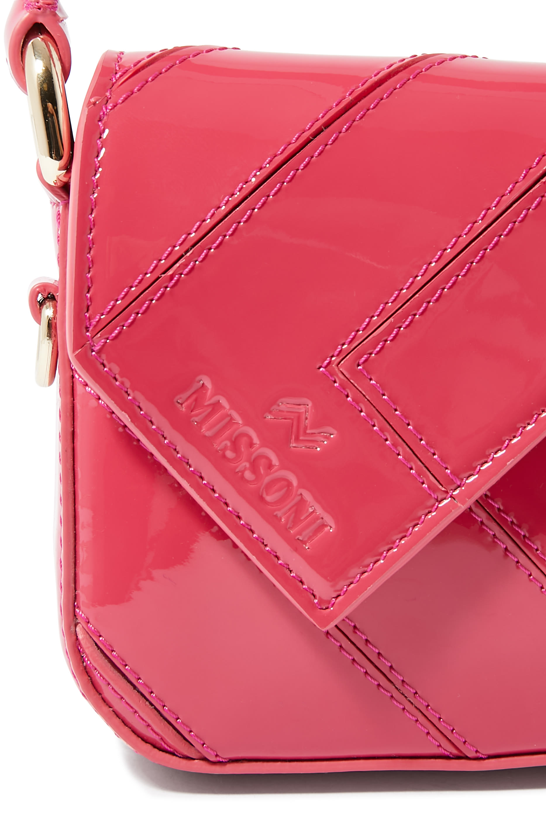 Small Wave Patent Leather Shoulder Bag