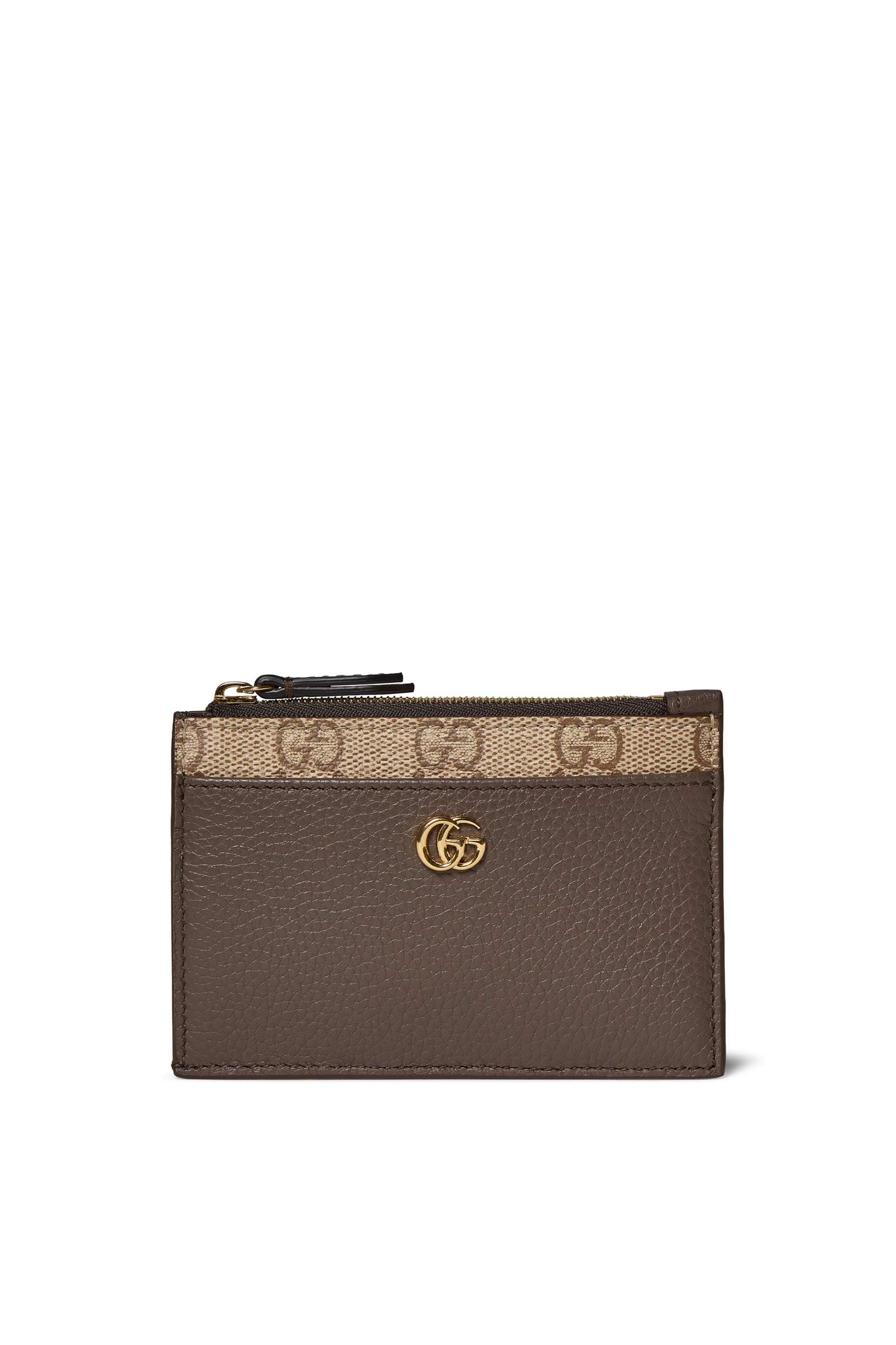 Bi-Color GG Marmont Zip Key Pouch