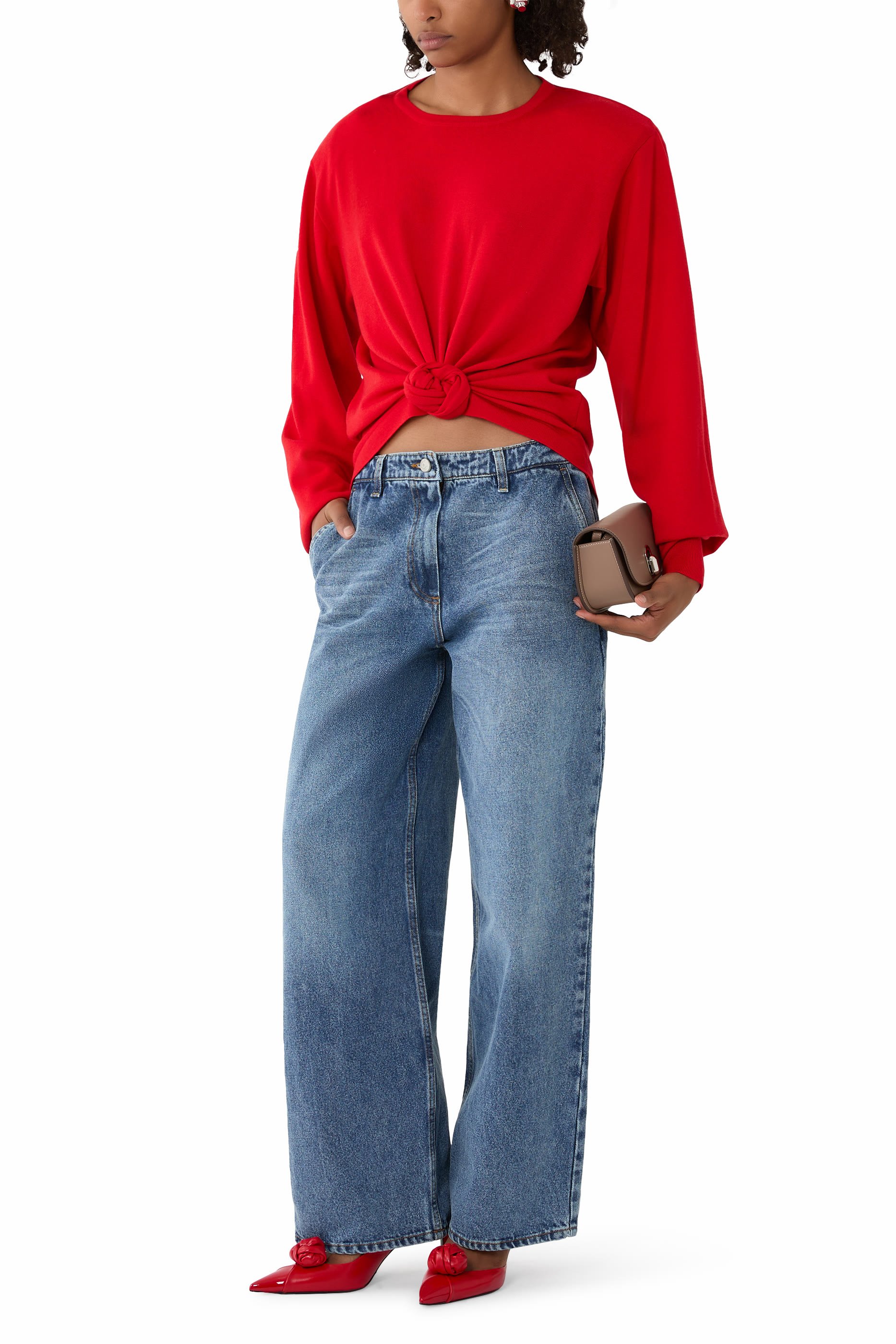 Wide Leg Denim Pants