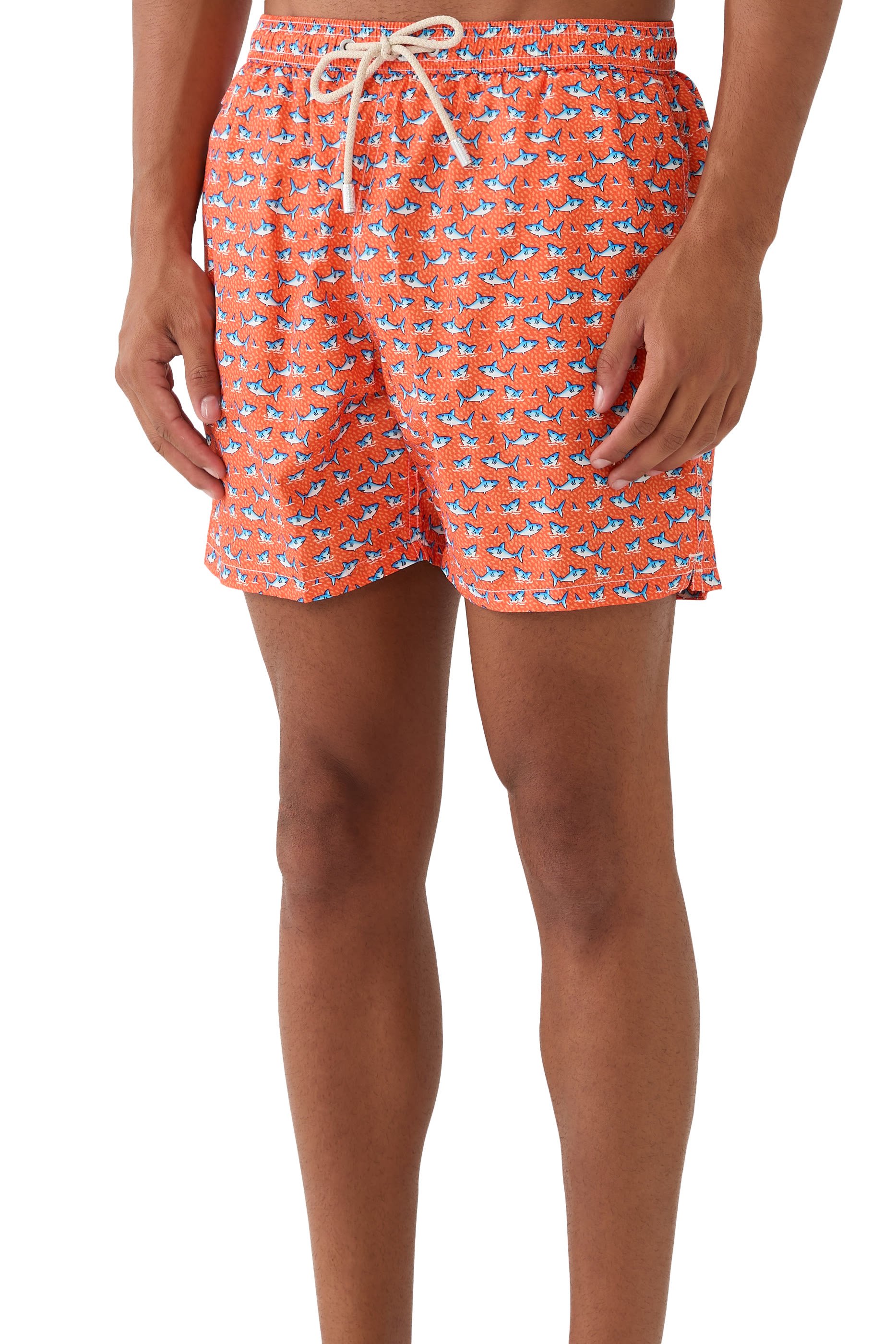 Micro Shark Print Swim Shorts
