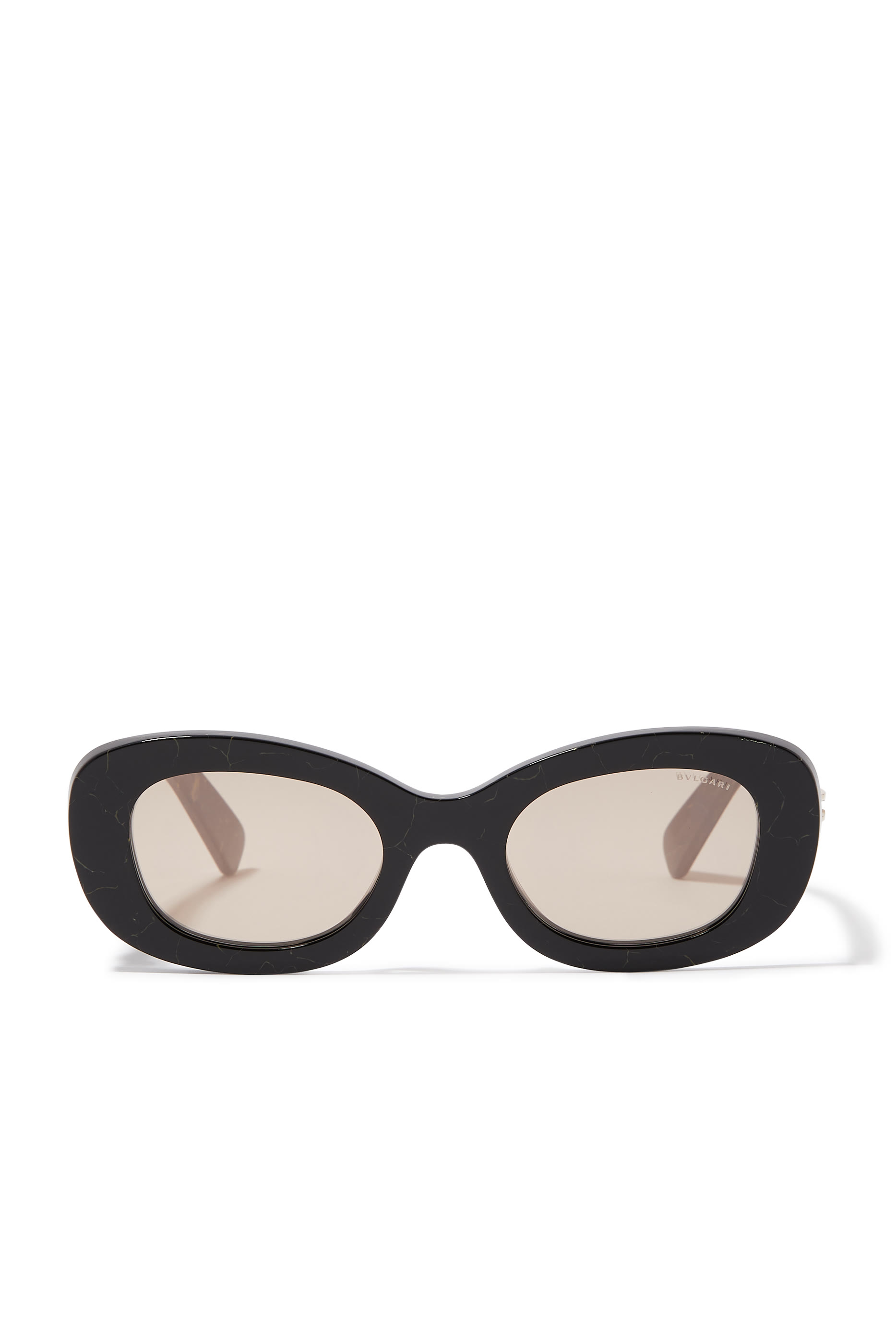 B.zero1 Black Oval Sunglasses