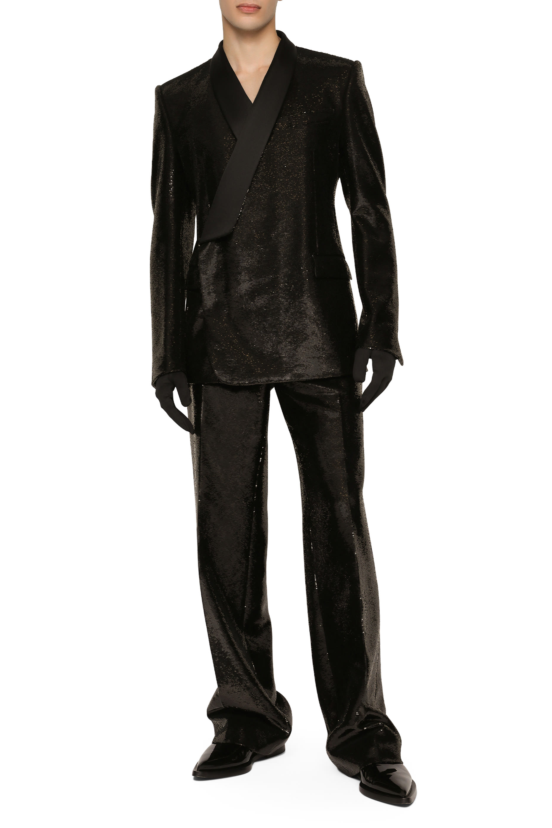 Sequined Double-Breasted Sicilia-Fit Tuxedo Jacket