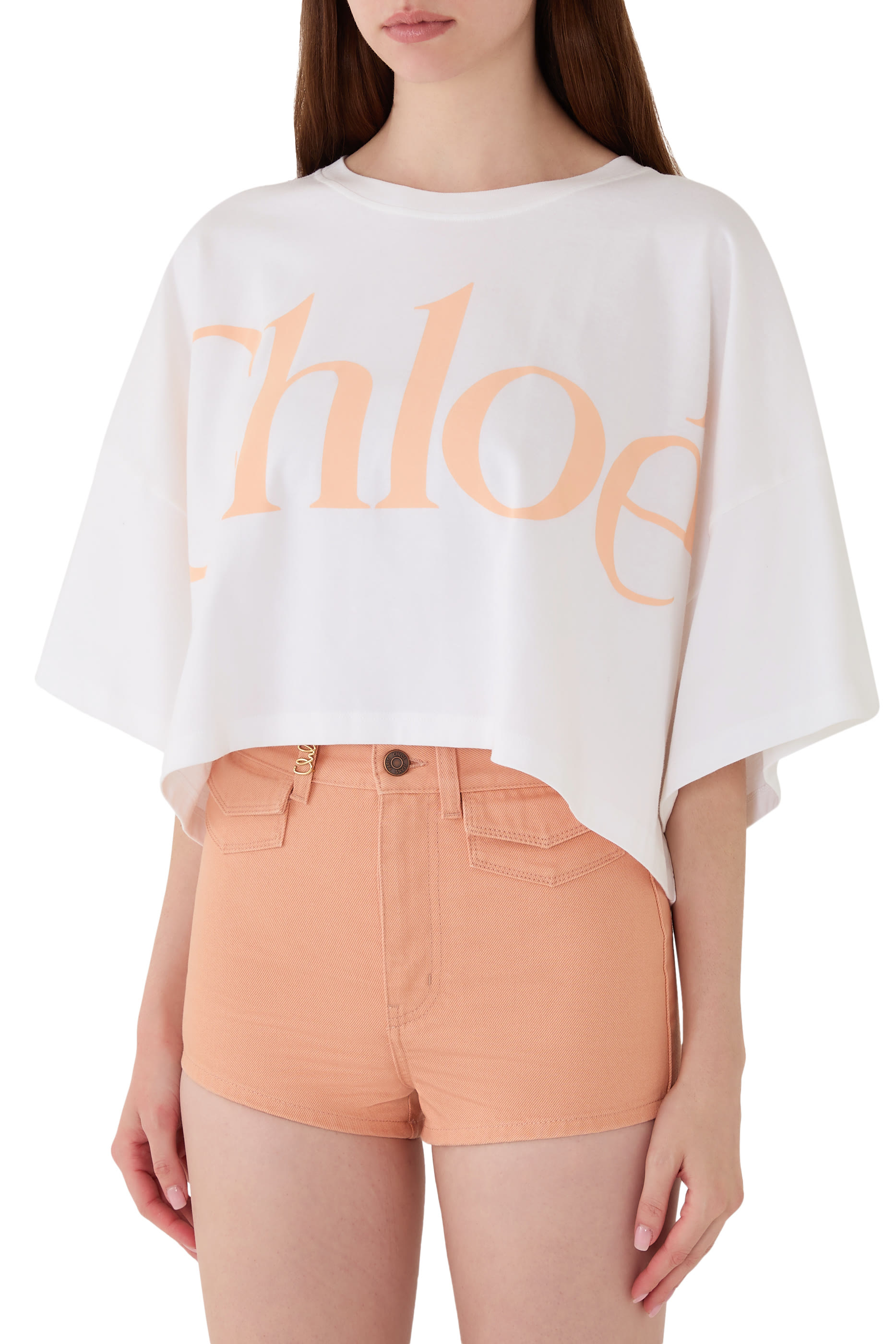 Oversized Crop Logo T-Shirt