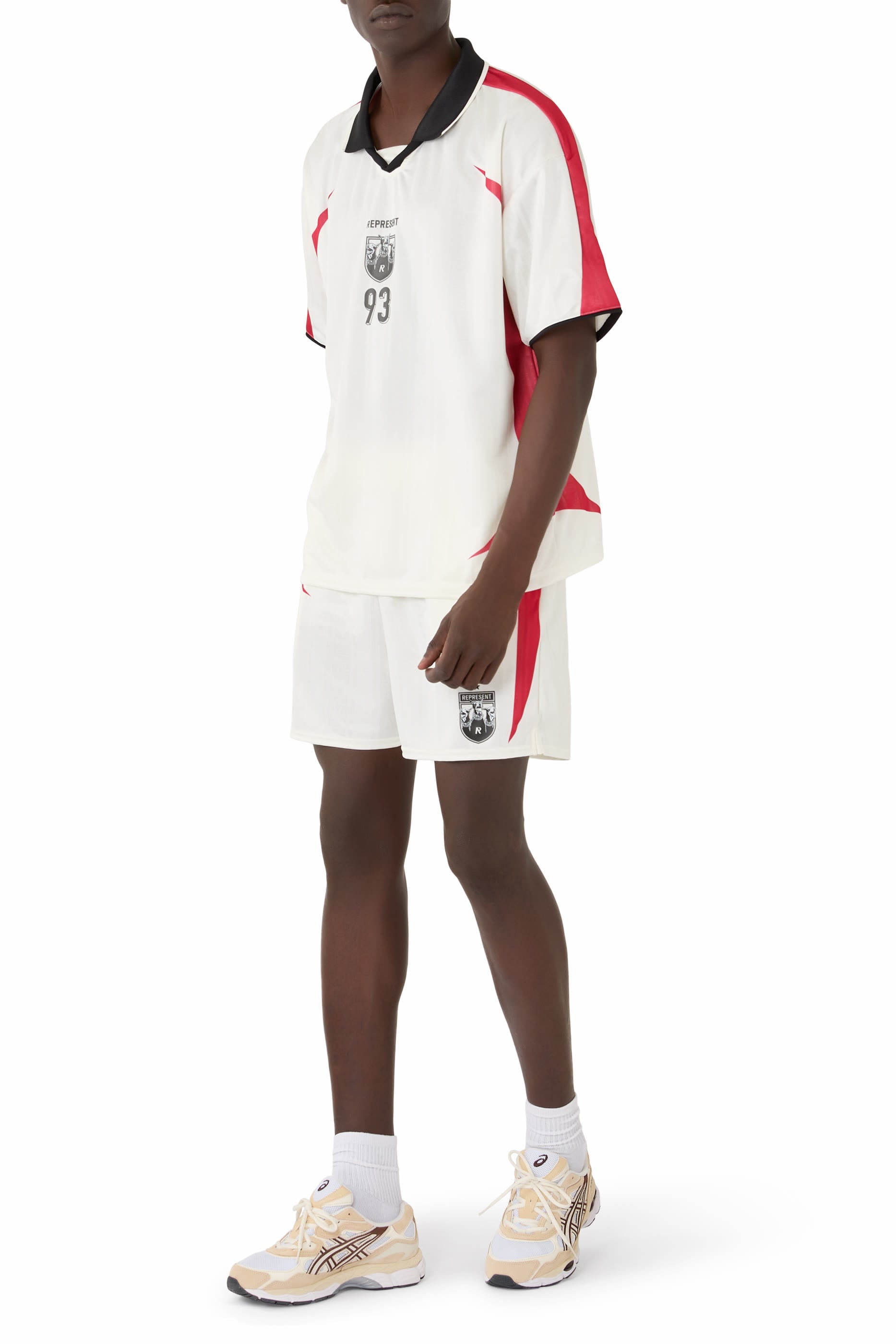 Spike Logo-Patch Panelled Shorts