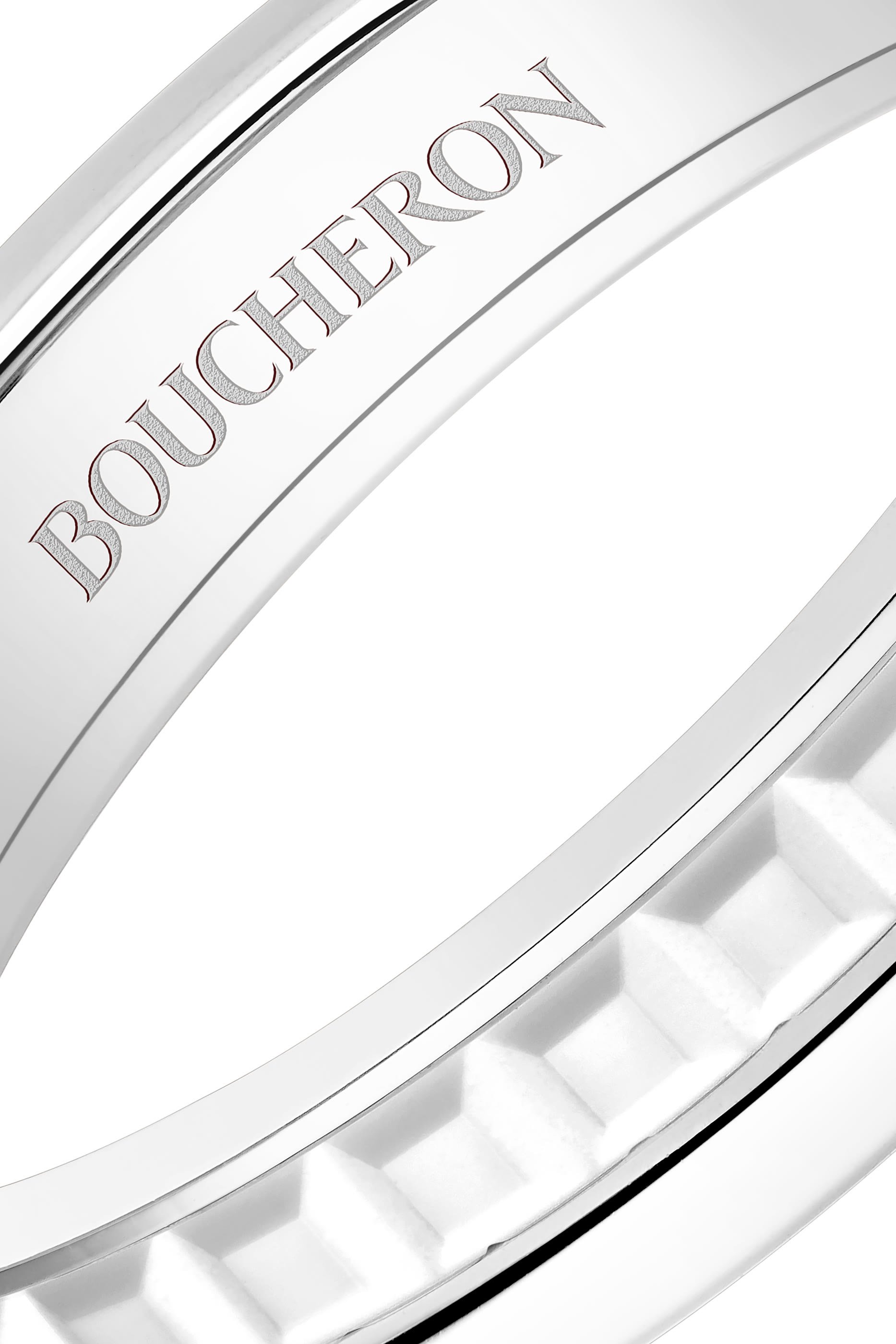Quatre Double White Edition Wedding Band, 18k White Gold
