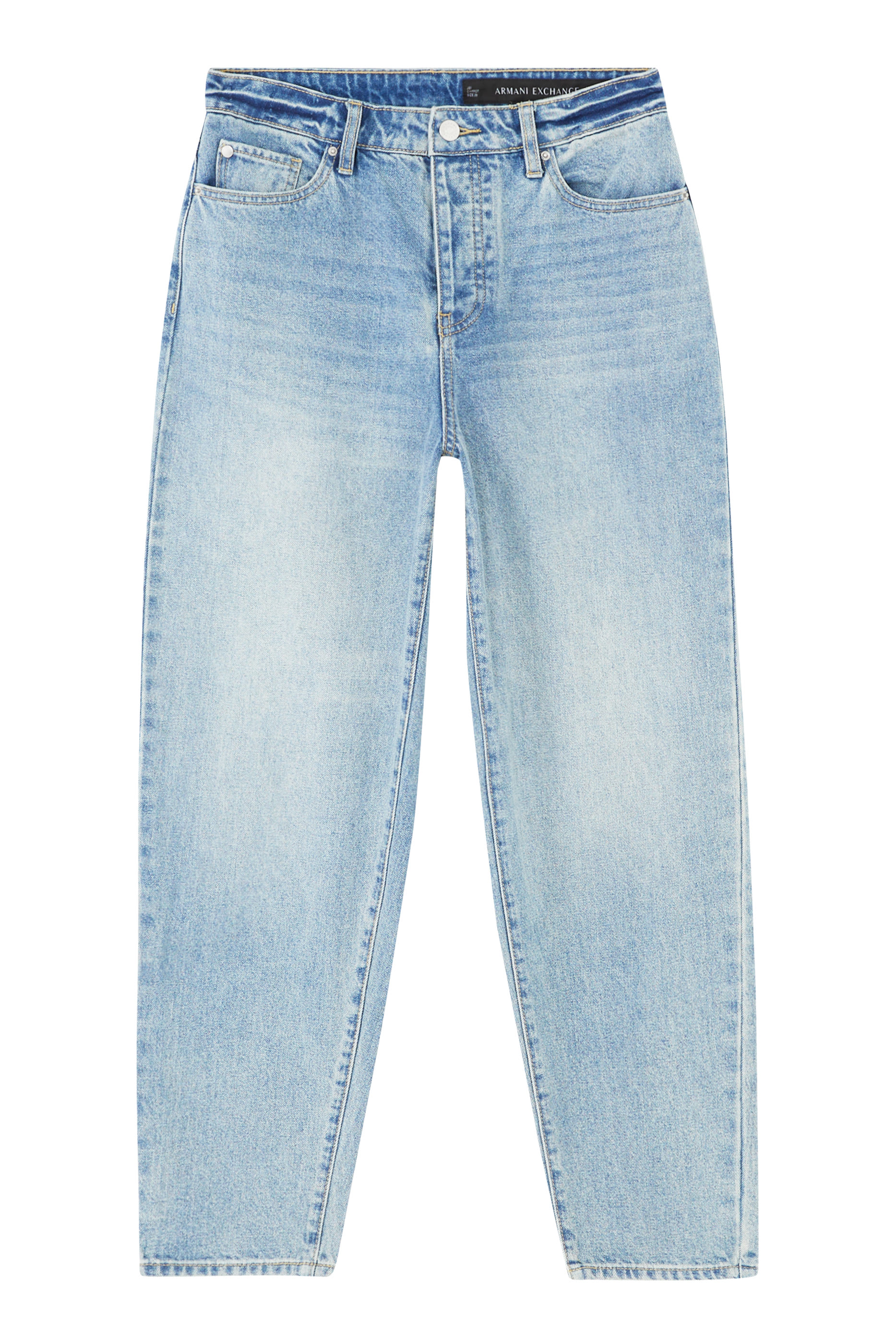 Carrot-Fit Straight-Leg Denim Jeans
