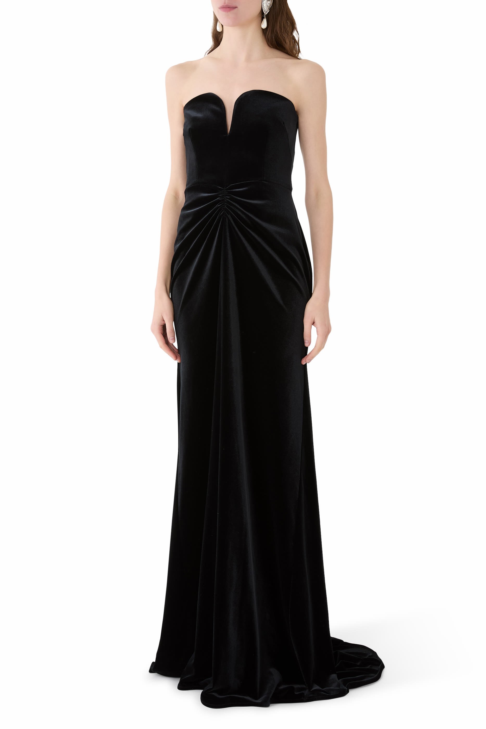 Strapless Sweetheart Ruched Gown