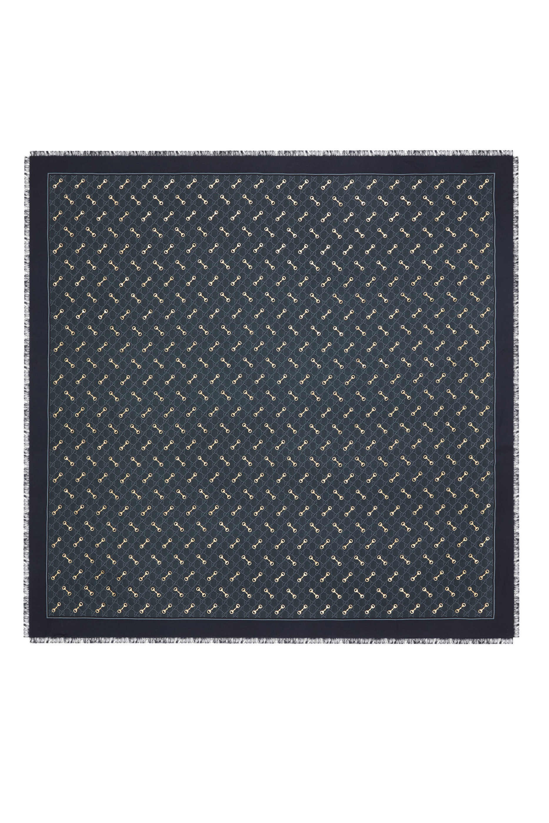 GG Horsebit Silk Shawl