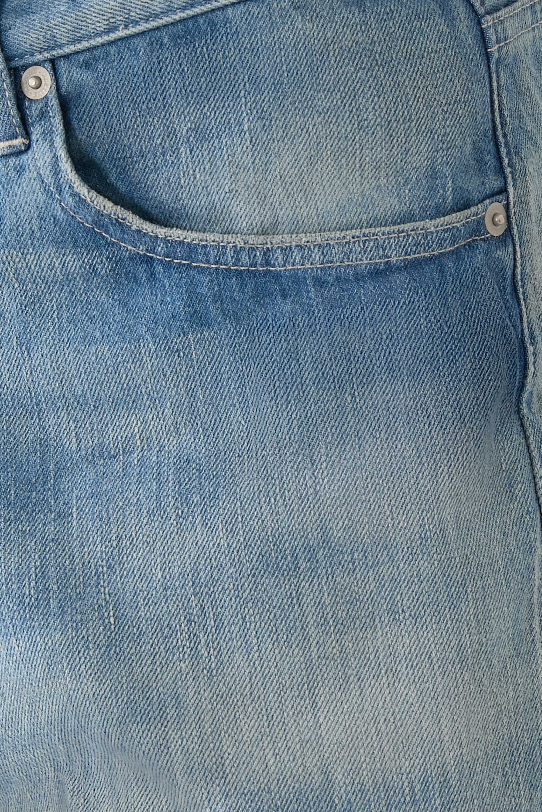 Selvedge Faded Light Denim Pants