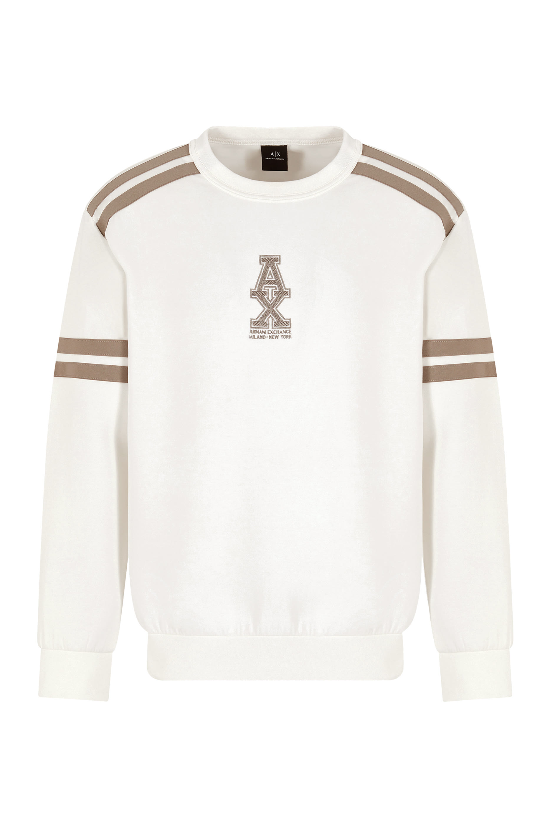 Stripes and Logo Crewneck Sweatshirt