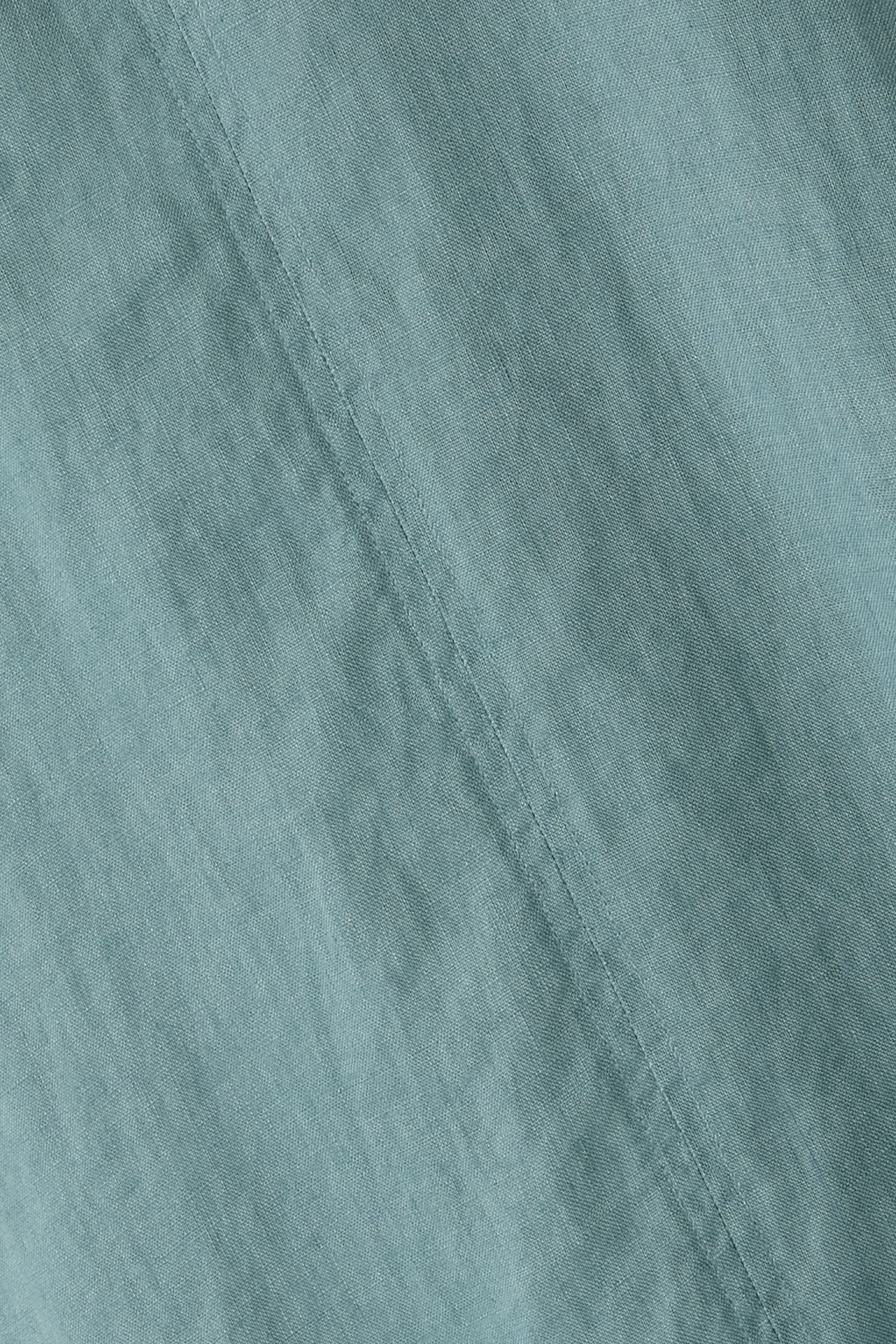 Organic Linen Split Neck Dress 