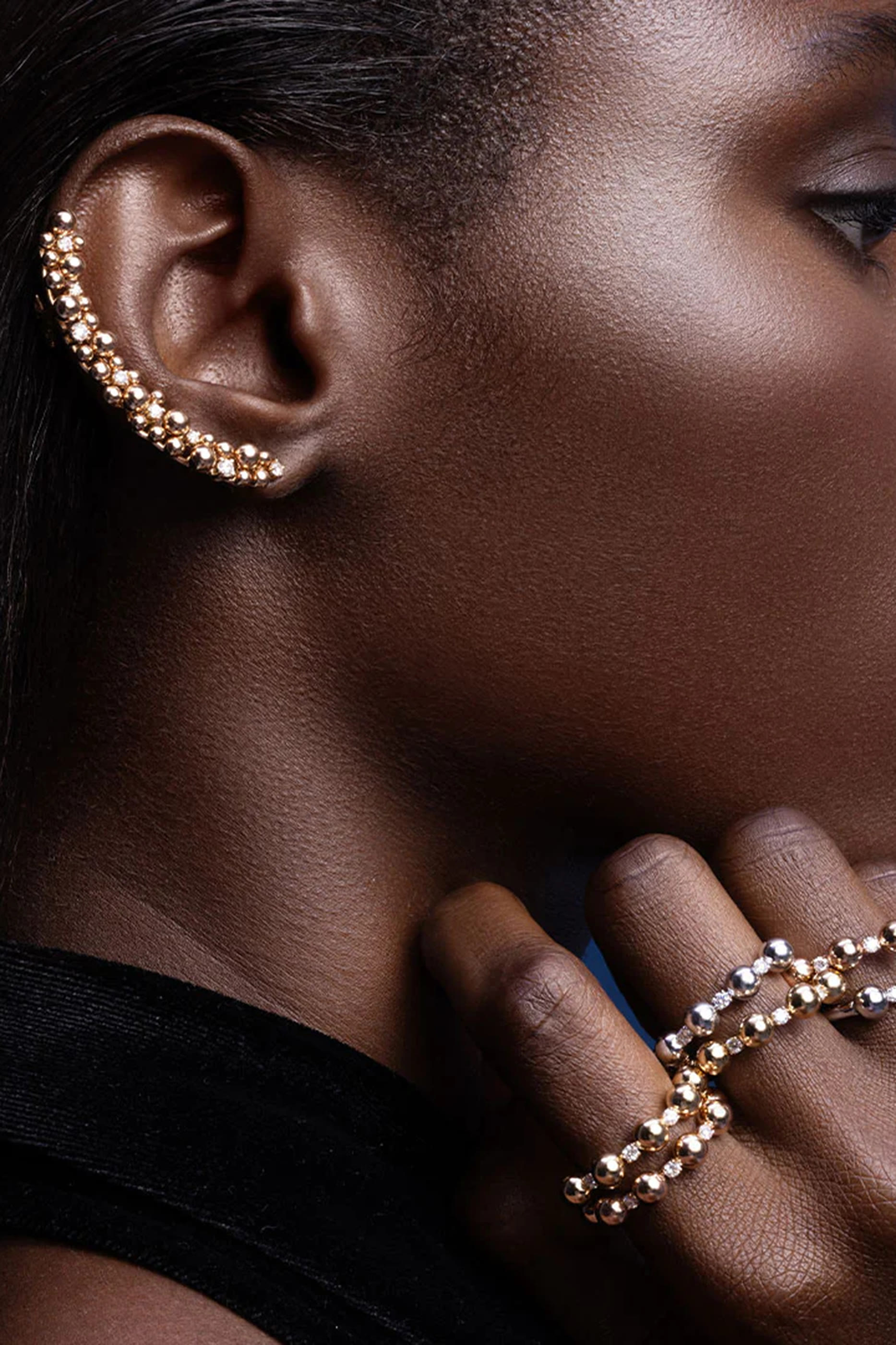 Small Gifu Ring, 18k Pink Gold & Diamonds