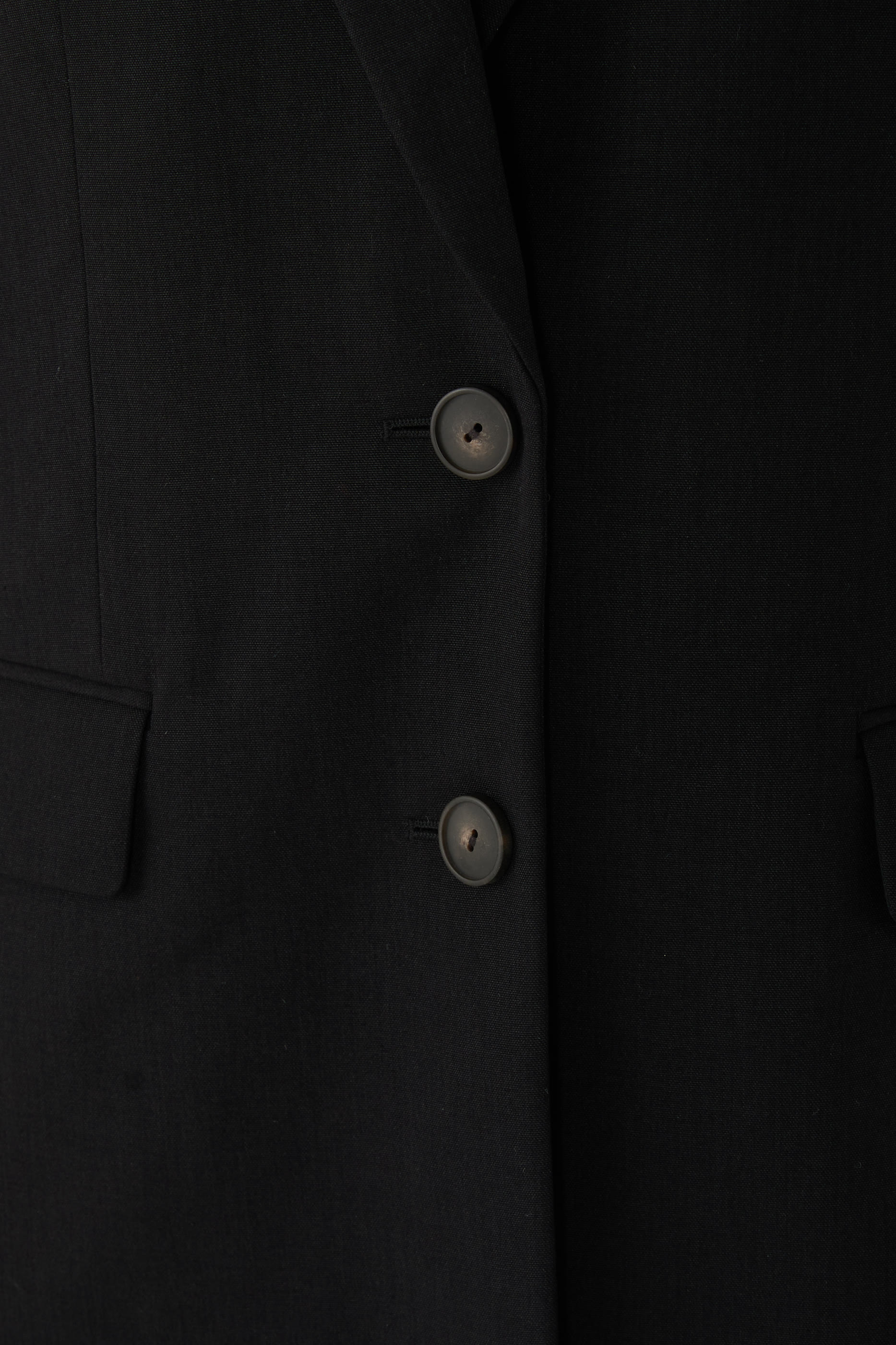 Button-Front Oversized Blazer