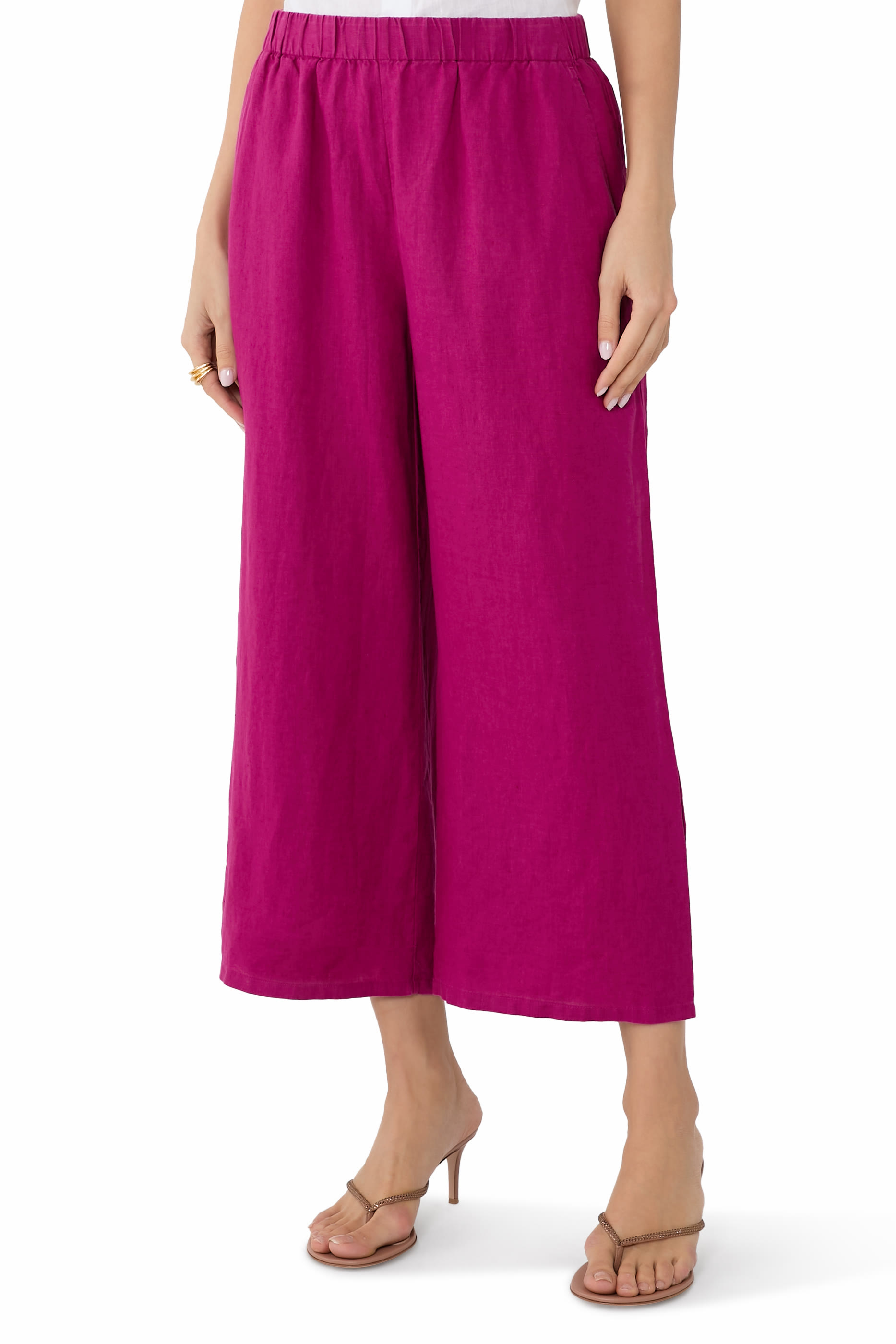 Organic Linen Wide-Leg Pants