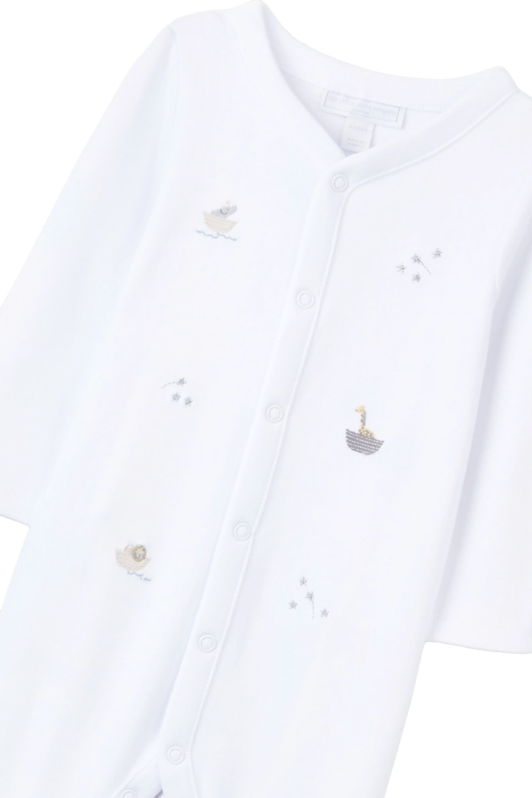 Kids Safari Boat Embroidery Sleepsuit