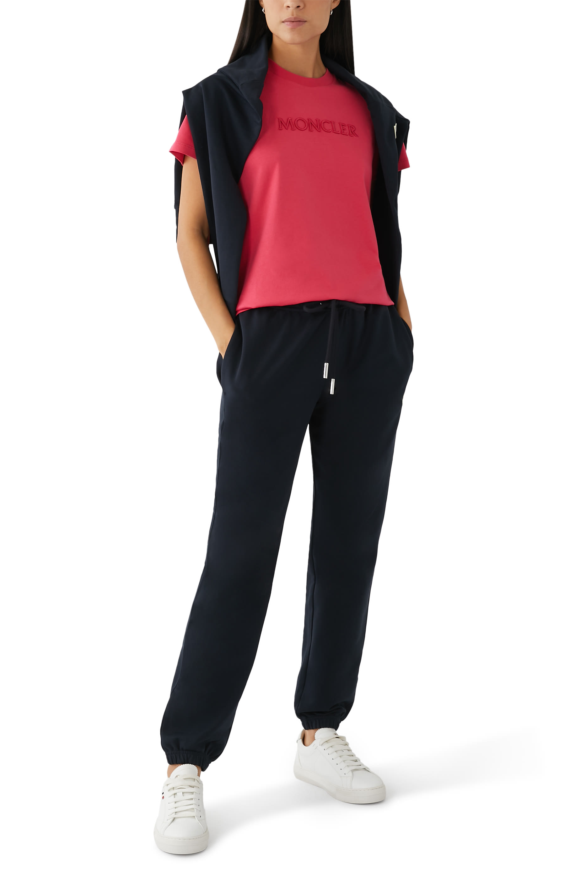 Embroidered Tonal Logo Cotton T-Shirt