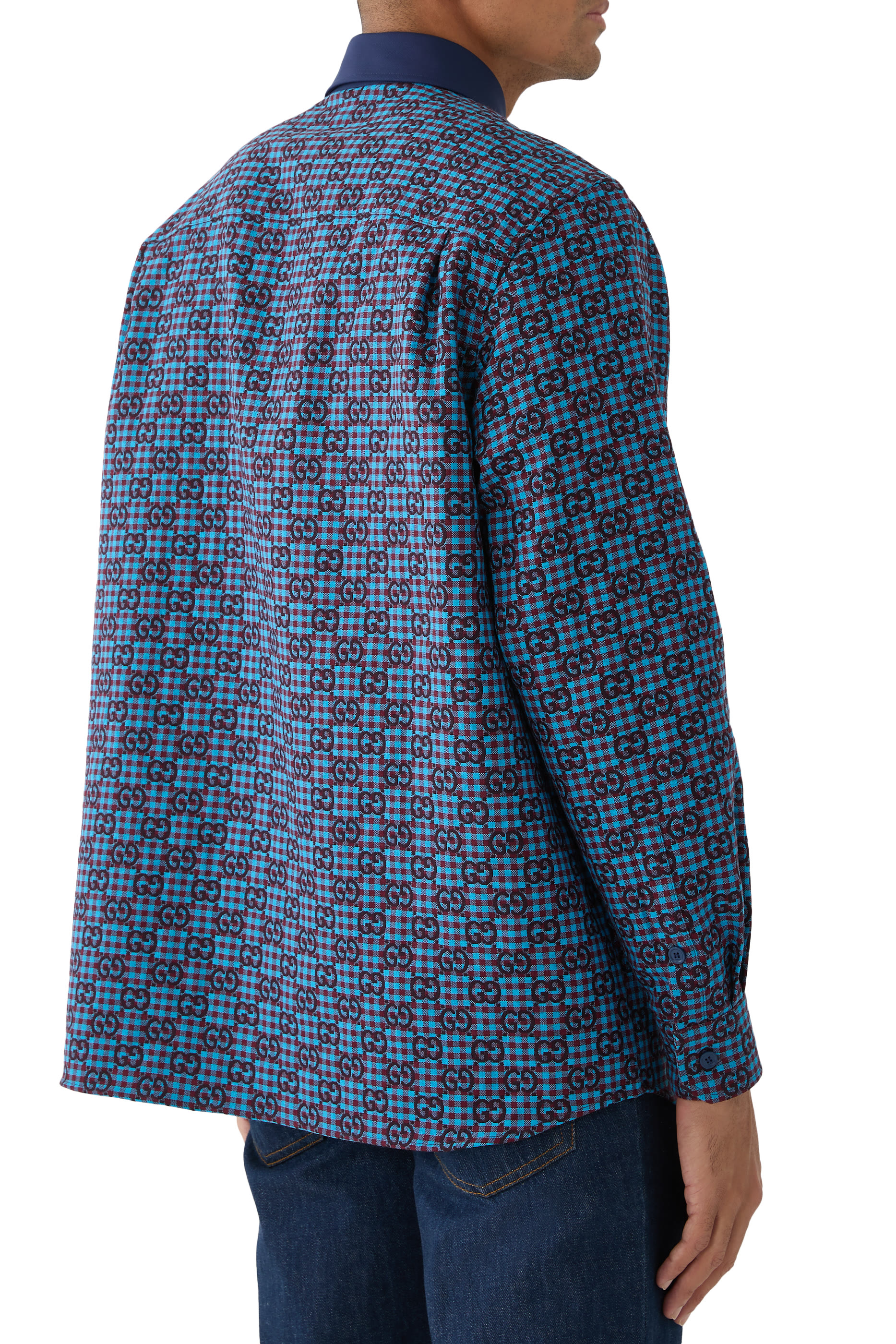 GG Vichy Cotton Wool Jacquard Shirt