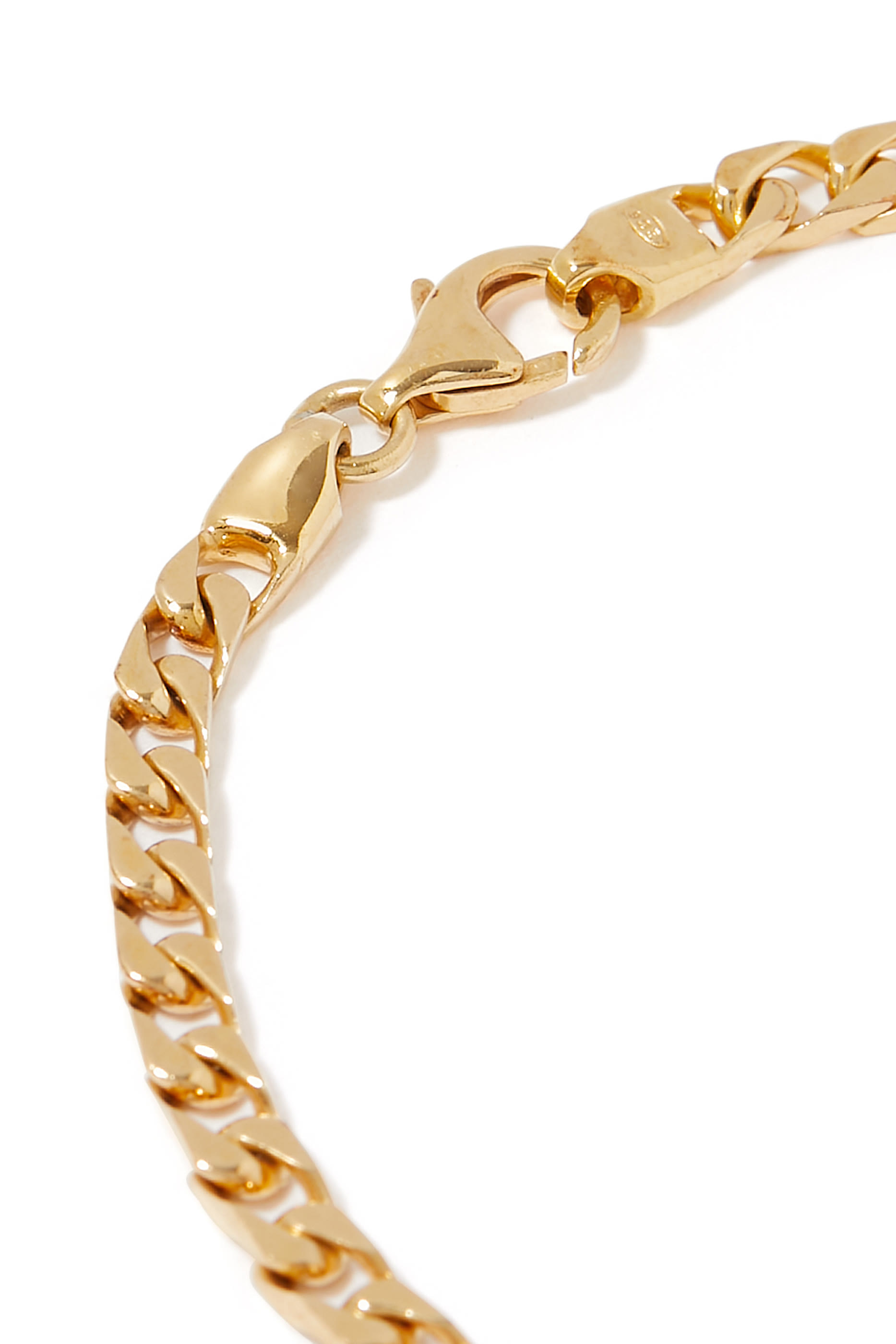 4mm Cuban Chain Bracelet, 14k Yellow Gold-Plated Sterling Silver