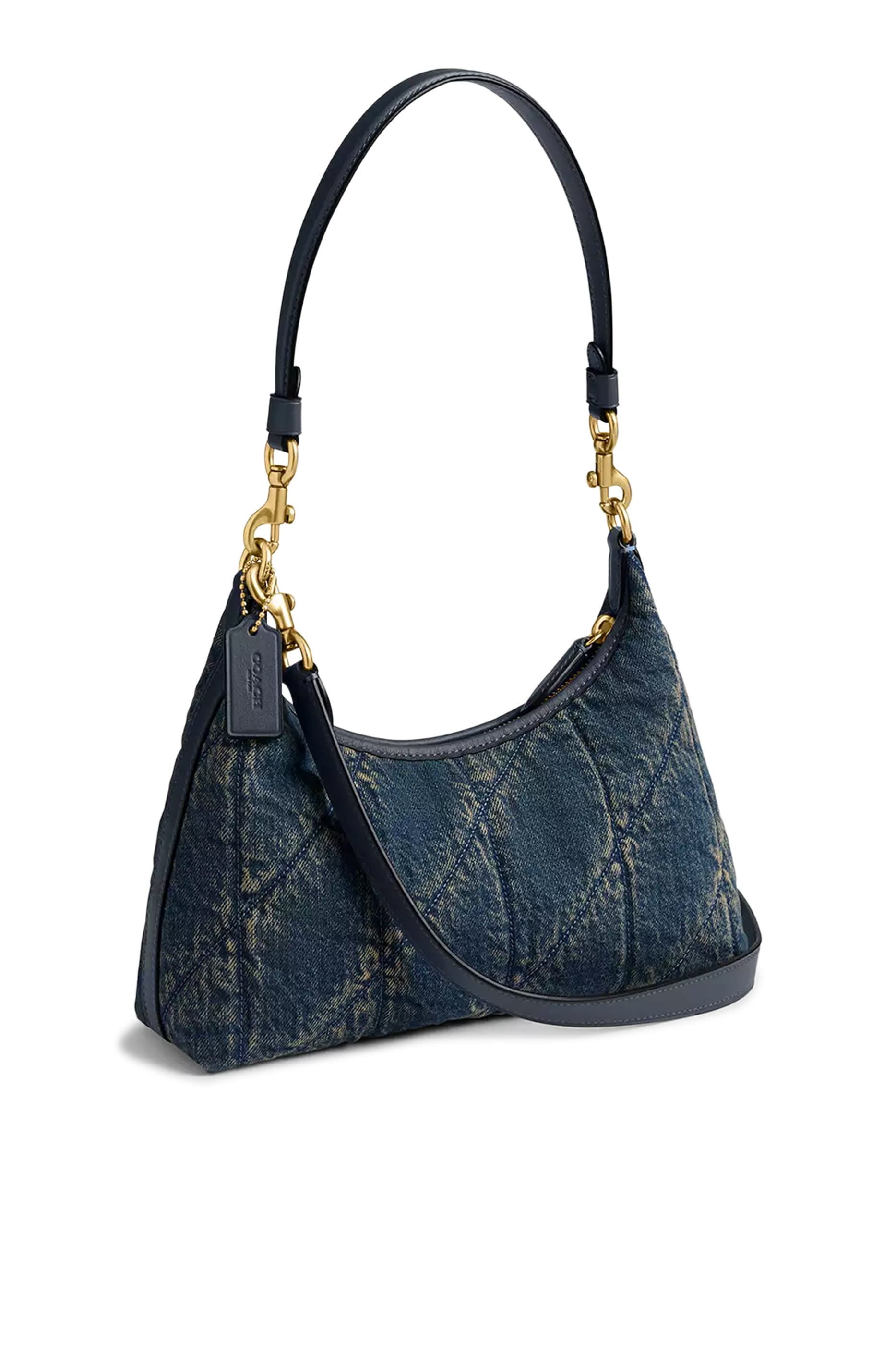 Juliet 25 Shoulder Bag In Regenerative Cotton Denim with Quilting