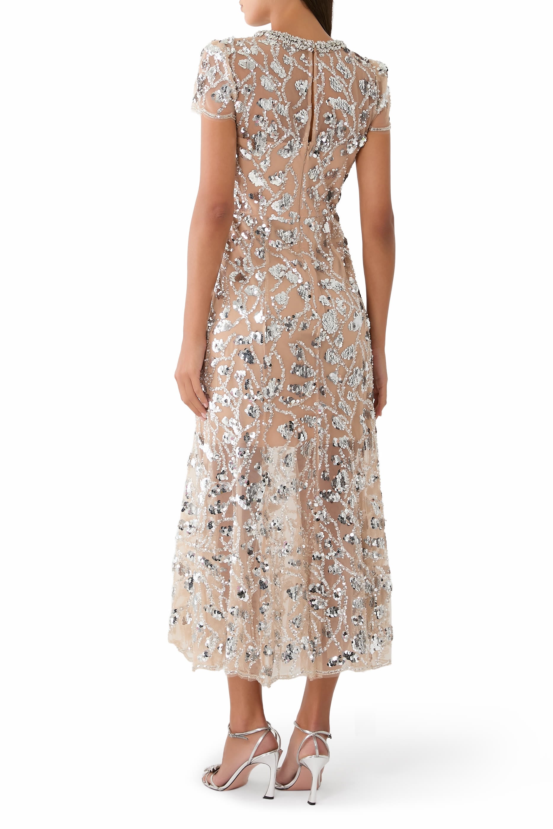 Sequin Embellished Midi Dress