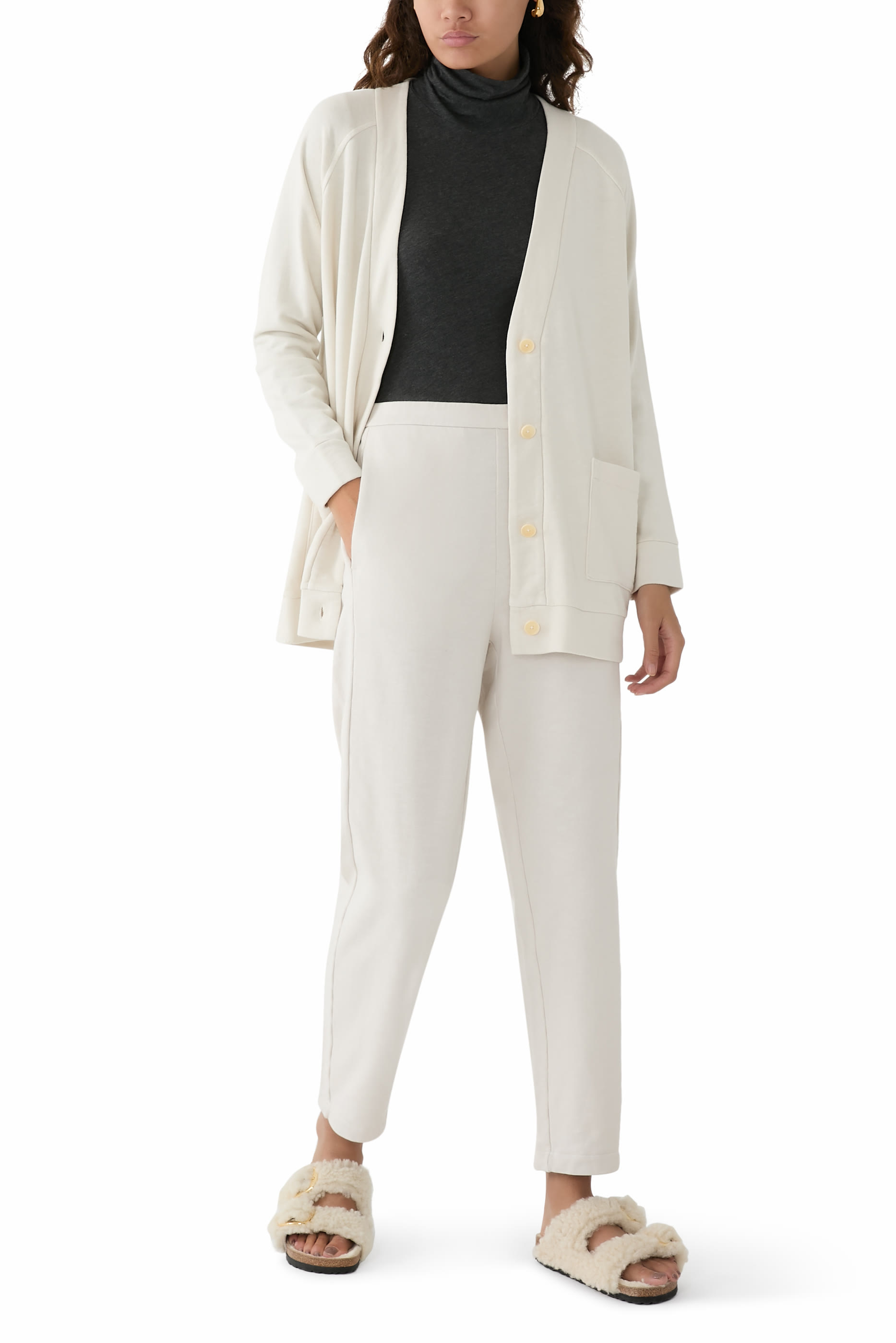  Garment-Dyed Terry Slouchy Pants