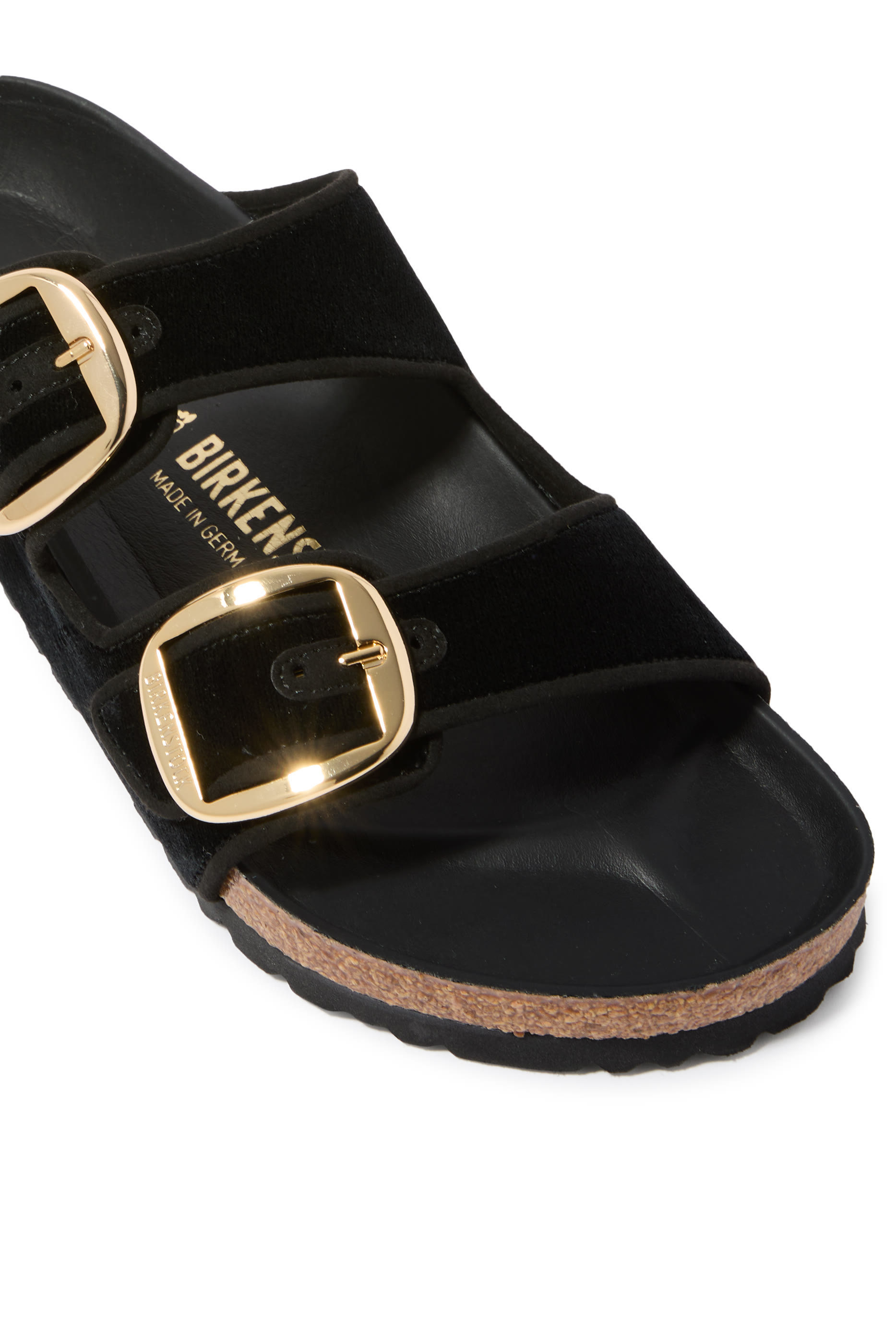 Arizona Big Buckle Velvet Slides