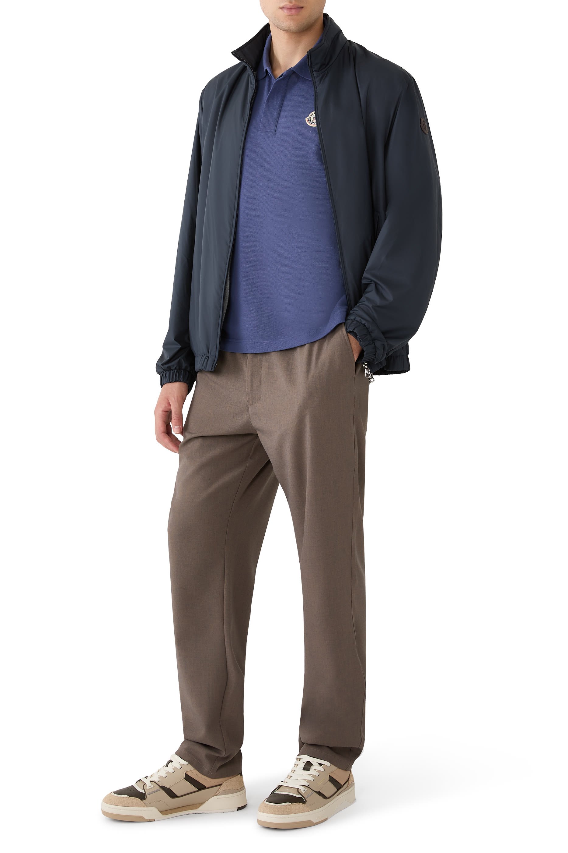 Logo Patch Cotton Piquet Polo Shirt