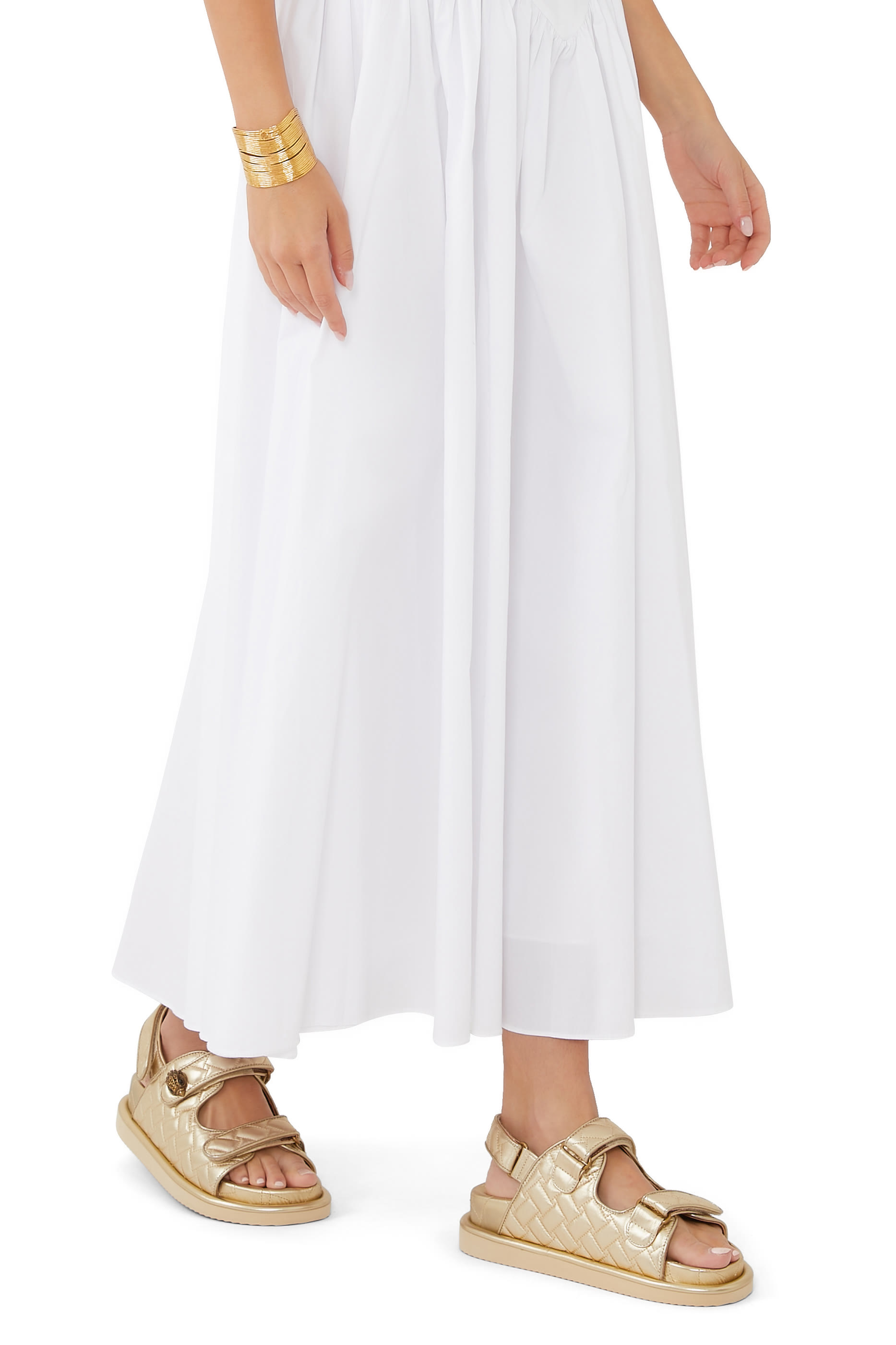 Orson Leather Quilted Platform Slingback Sandals