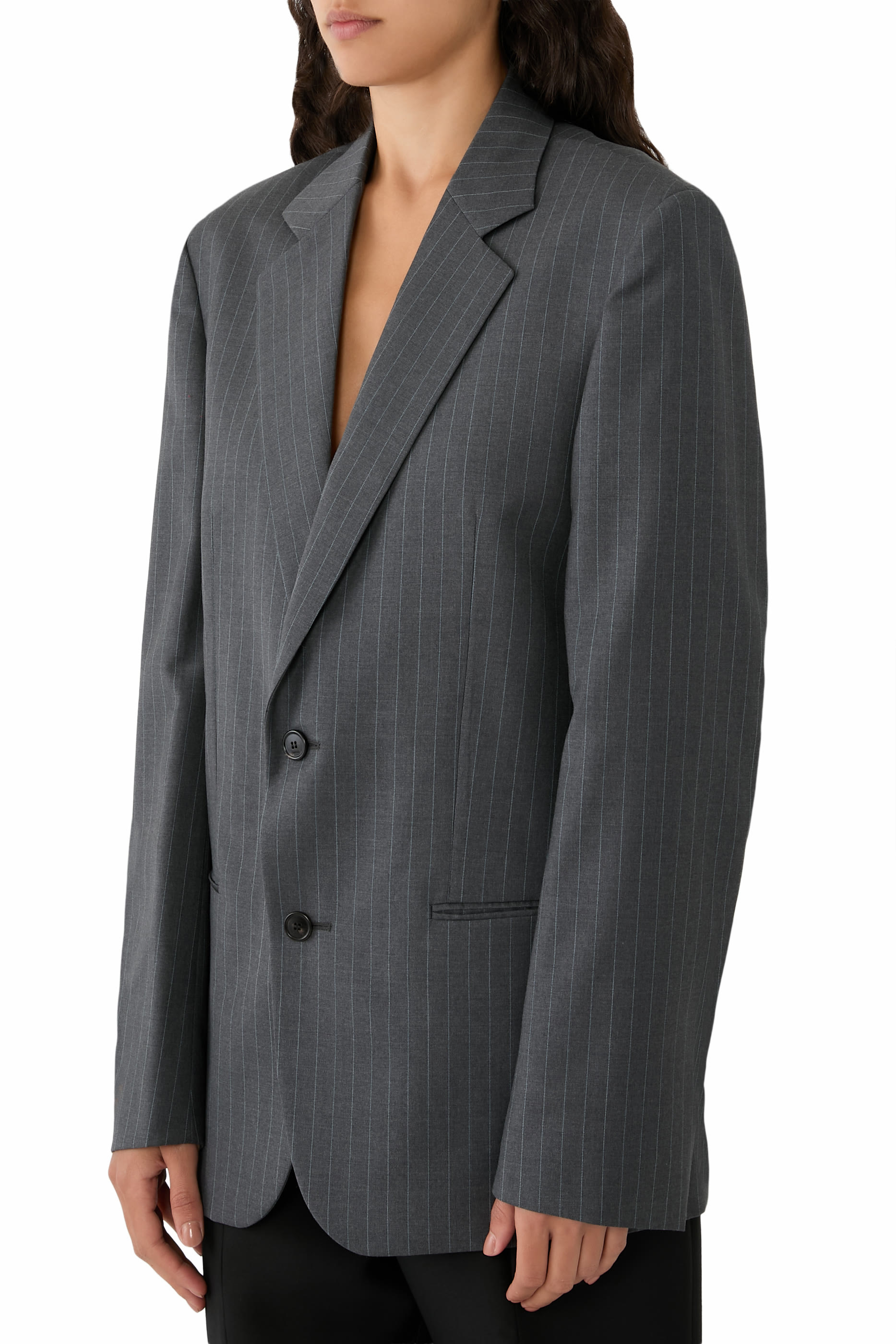 Pinstripe Wool Jacket