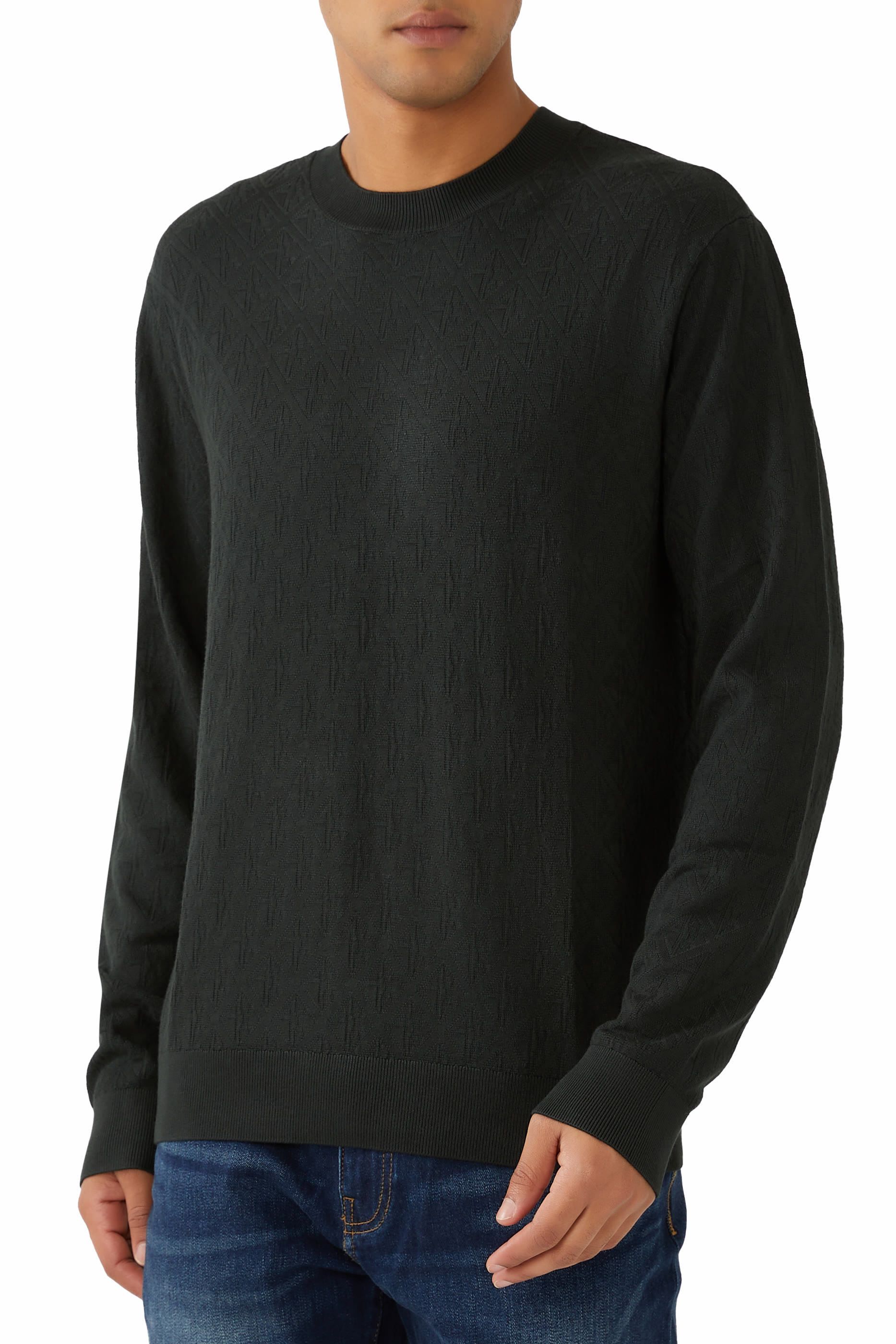 ASV Tone-On-Tone Logo Crewneck Sweater